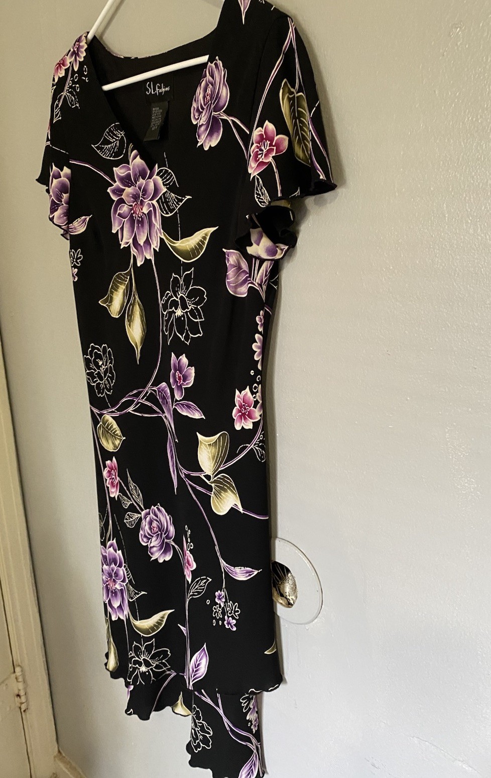 S L Fashions Vintage Dress Floral Size 16