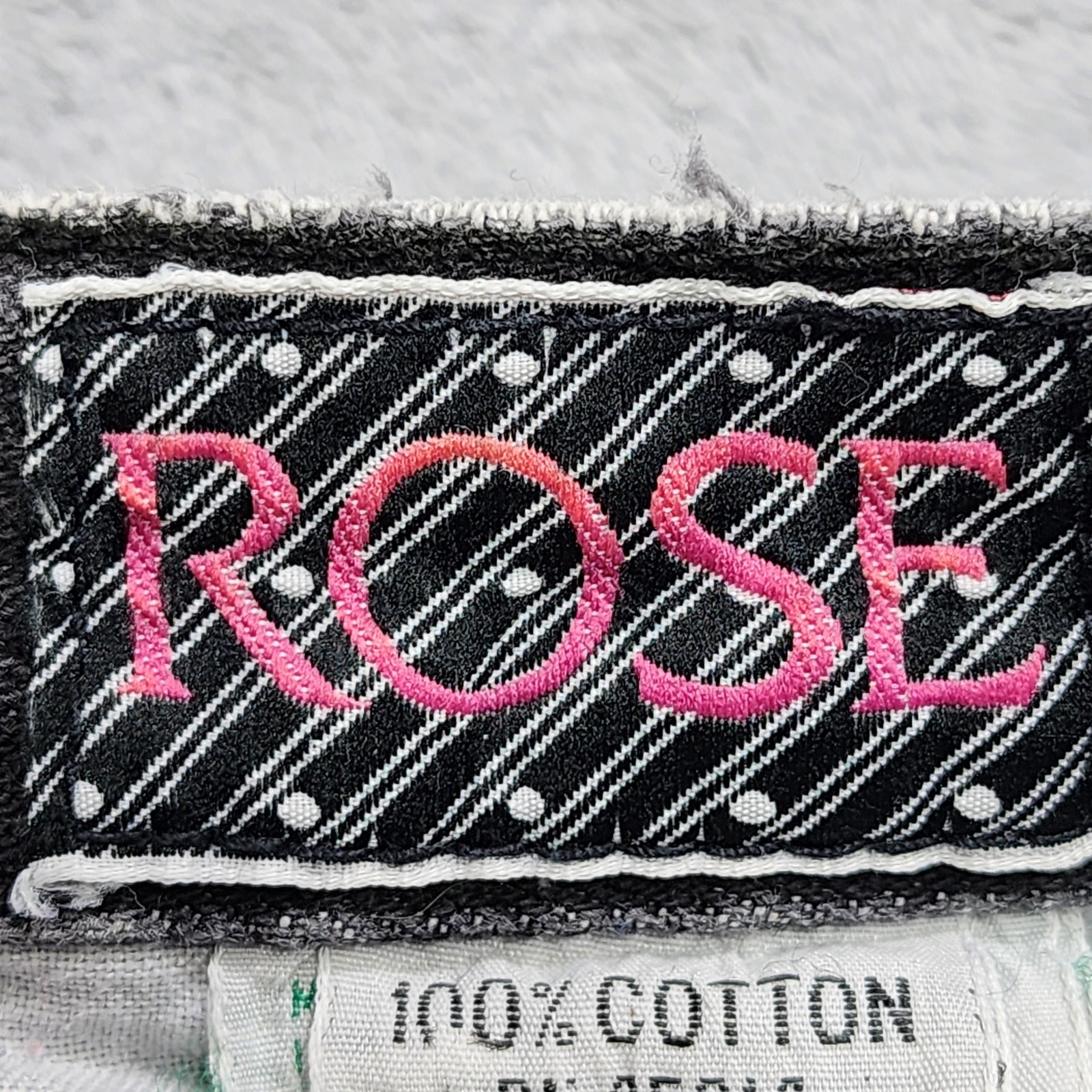Vintage 80s Rose Denim Jeans Womens 9 Juniors Black Acid Wash High Rise Tapered