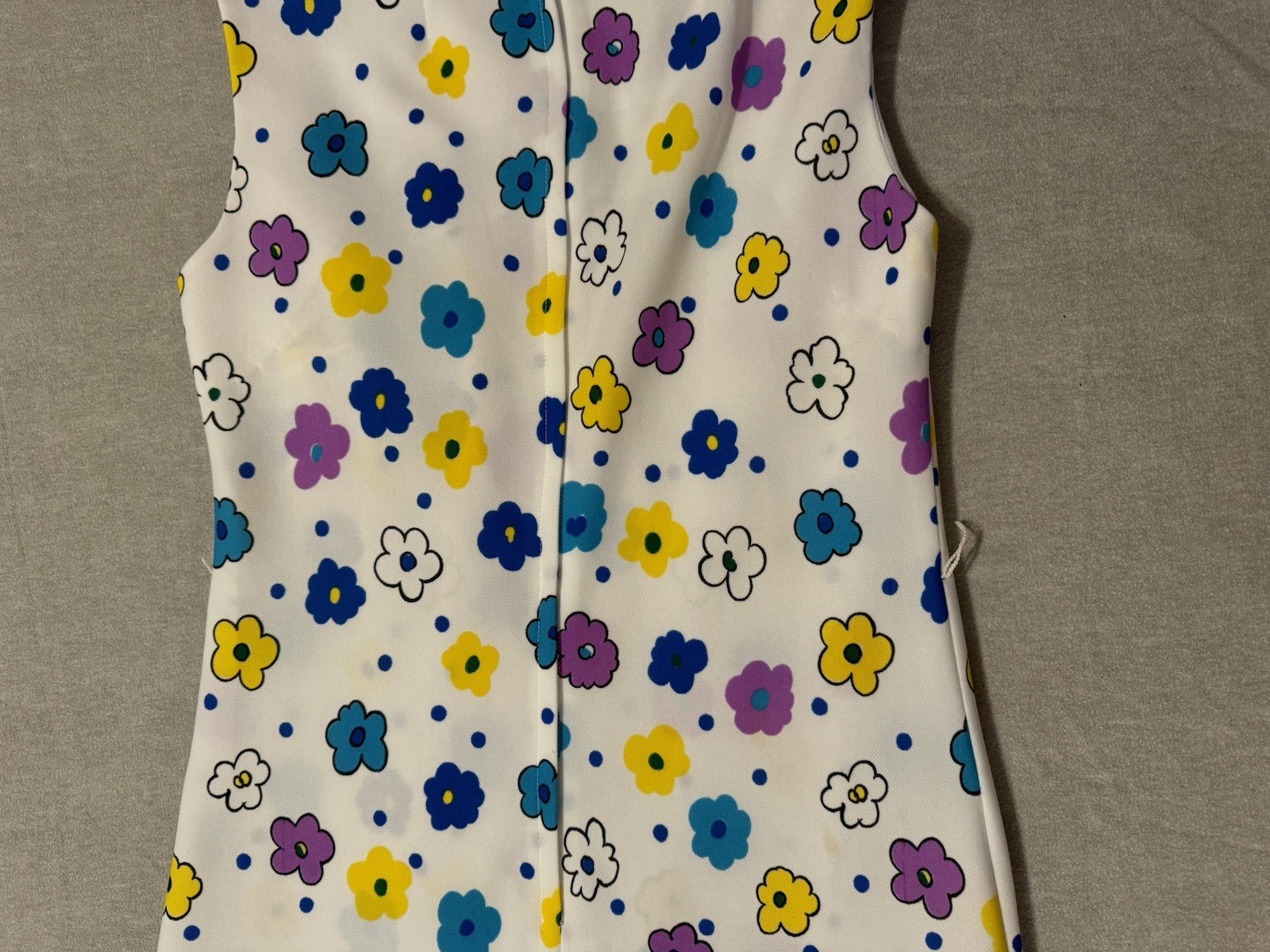 Vintage 60s 70s L’Aiglon Original Floral Maxi Dress Size 8 Mod Boho Border Print