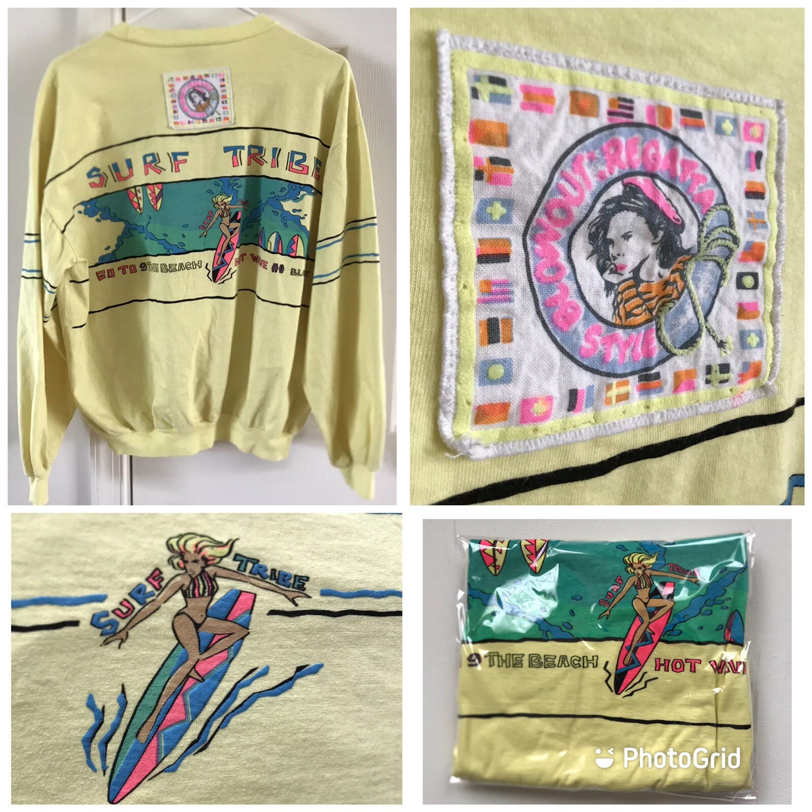 VINTAGE Blowout LA Surf Pullover Sweatshirt Women’s Small Medium 80s 90s RARE.