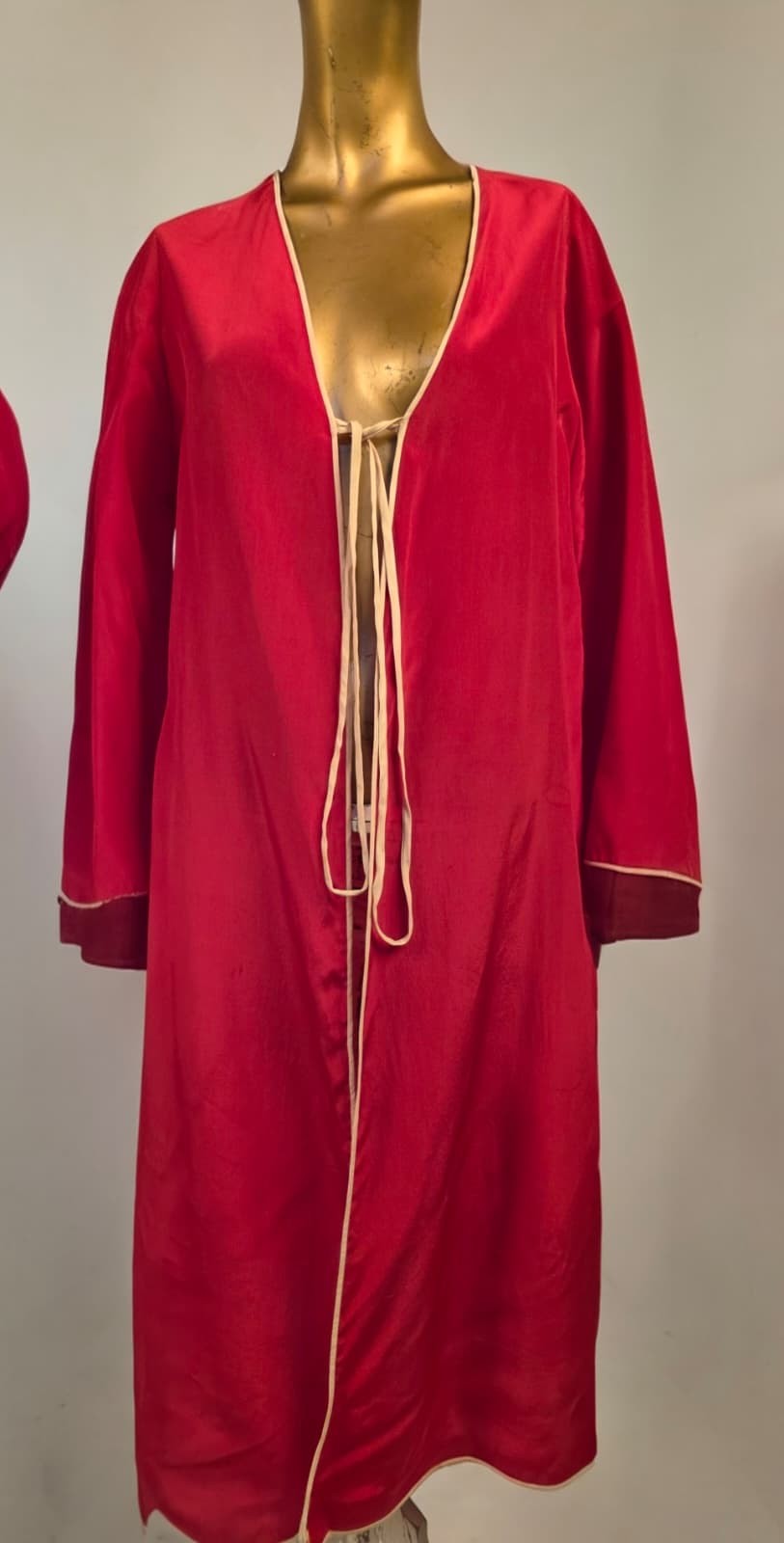 ART DECO 1920’S 4 PC SILK LINGERIE SET W 2 TOPS + ROBE + LOUNGING PANTS