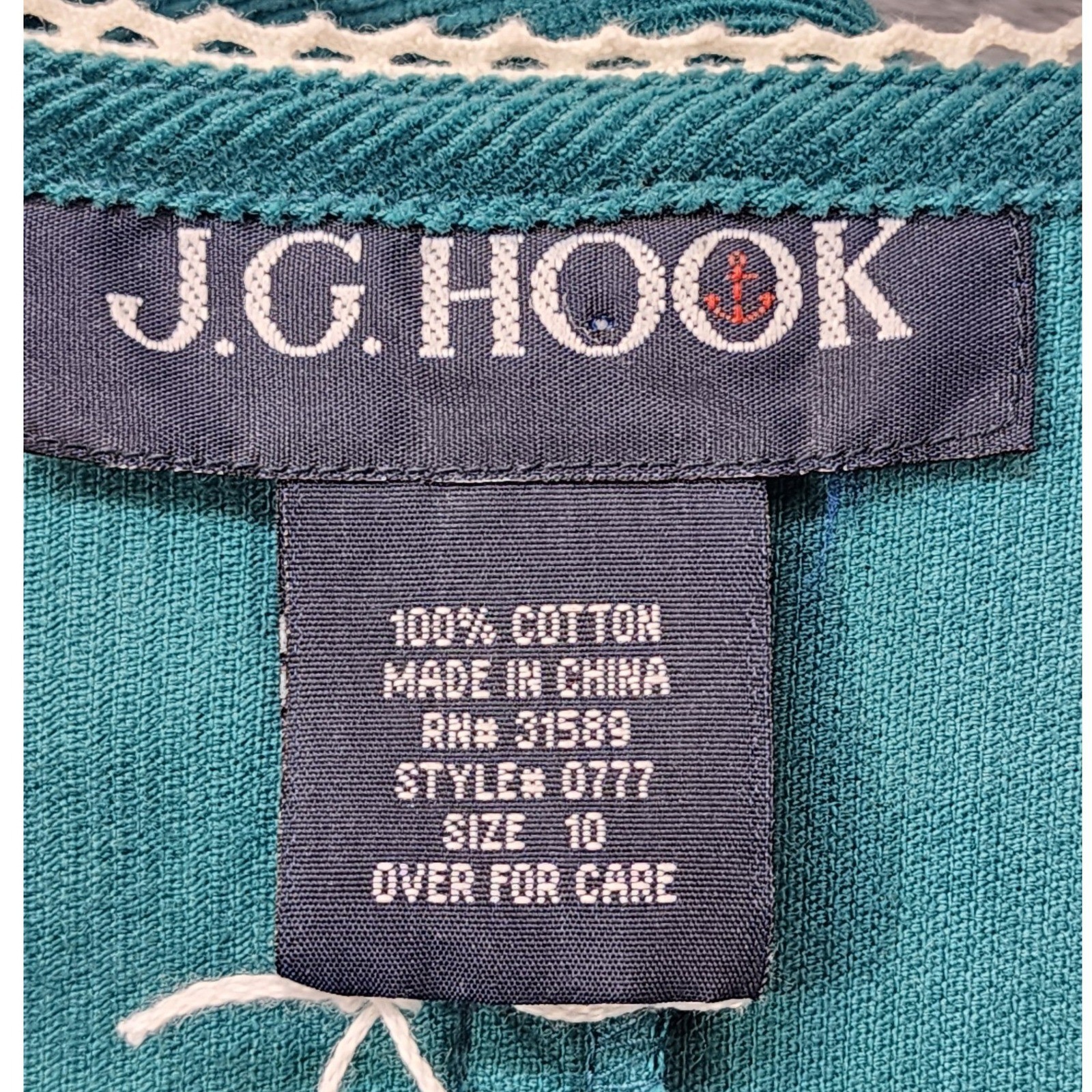 Vintage JG Hook Dress Women 10 Teal Green Corduroy Button Front/Back Midi Preppy