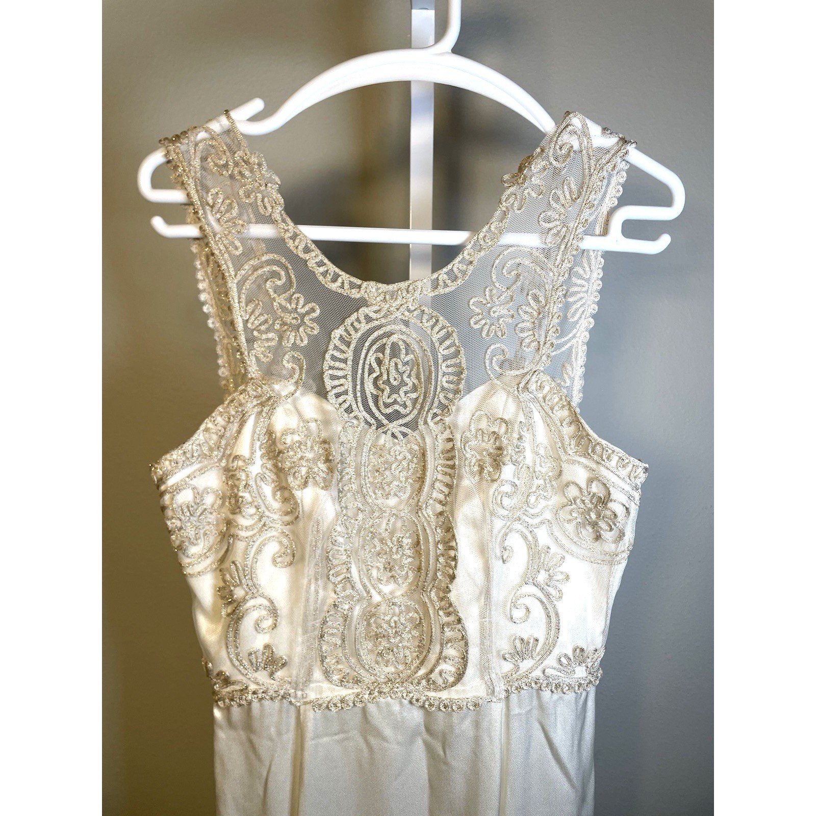 Vintage Dress Evening Formal Bridal Gown Blondie And Me Beaded Embroidered Prom