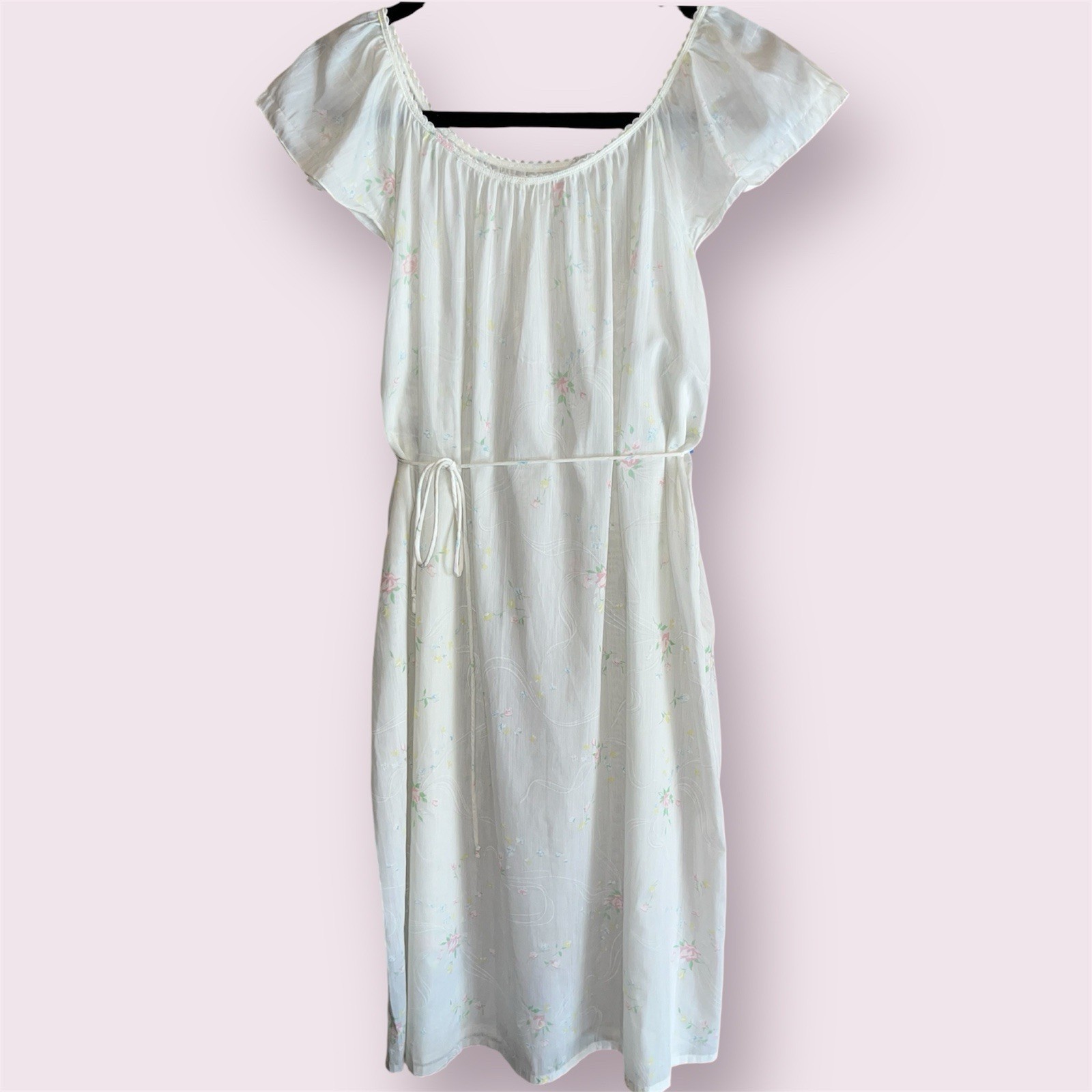 Vintage Darling 1980-90s Thin Cotton Nightgown by Schrank’s, Size Small