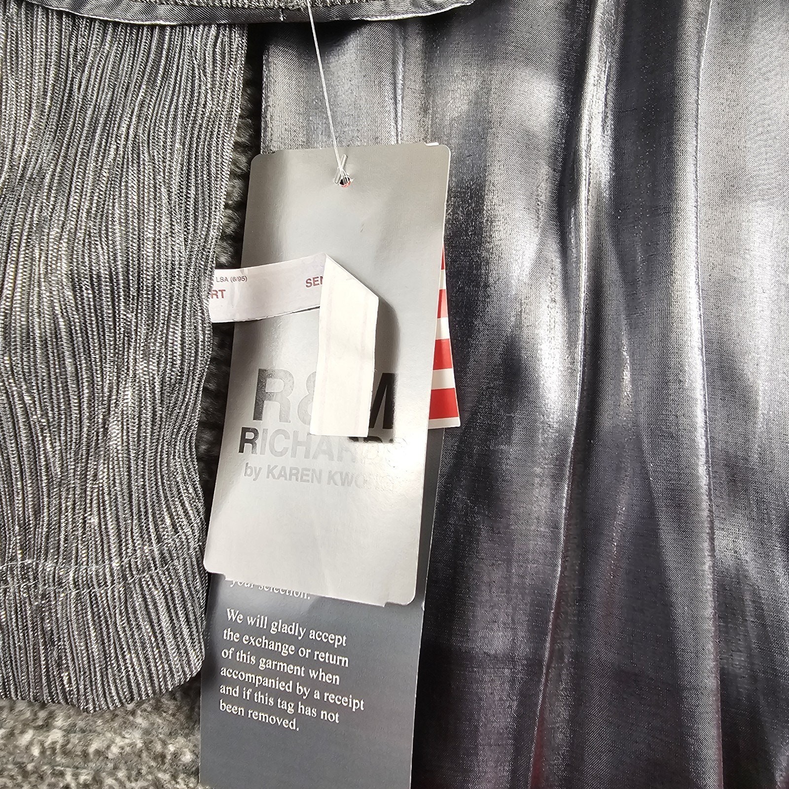 Vintage R&M Richard’s Karen Kwong Sz 18W 2 PC Gray Silver Jacket Gown Set 4604