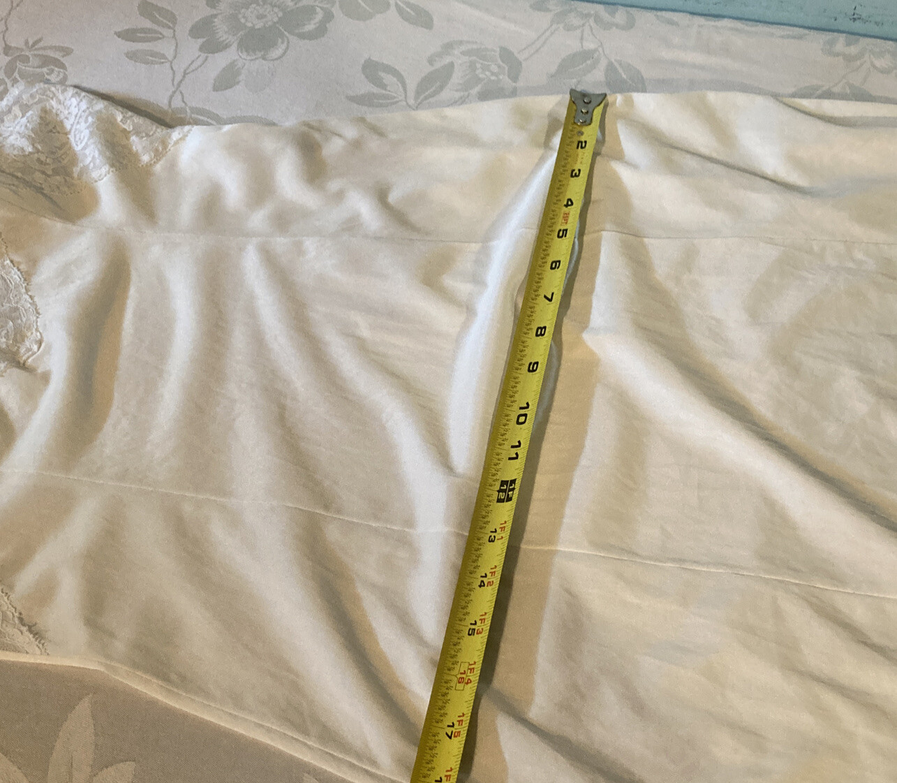 Vintage Wonder Maid Non Cling Ivory Full SLIP PIN-UP Size 36 Med see measurments