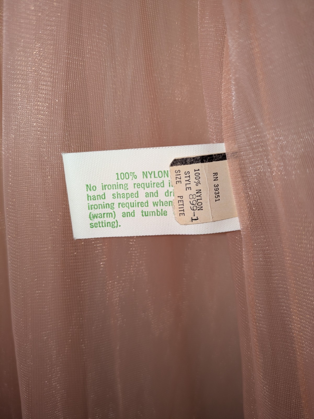 Vtg 50s Jenelle of California DBL Chiffon Sheer Ruffles Peach Robe Sz Petite
