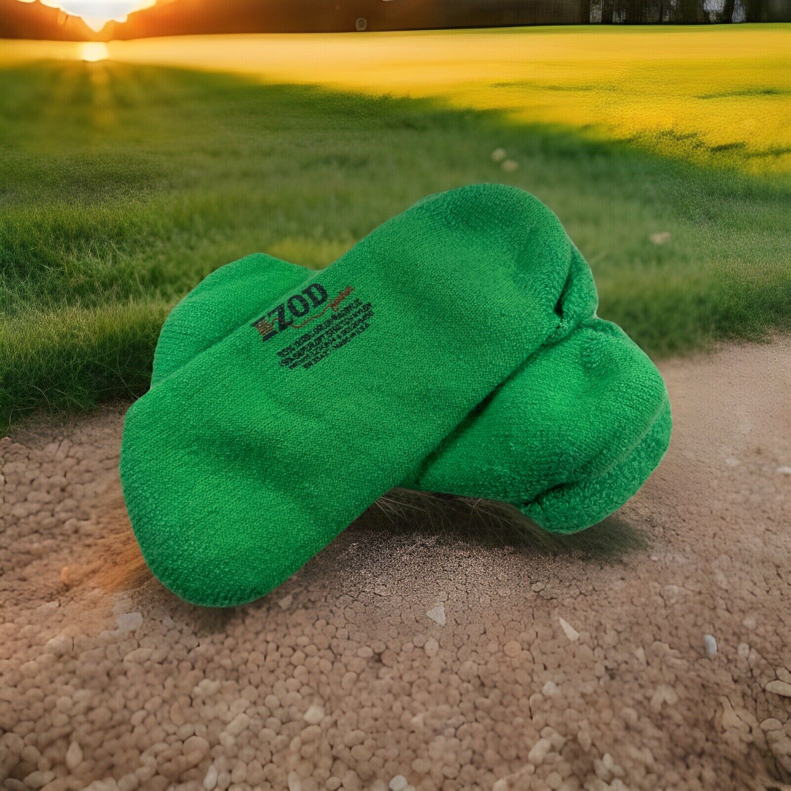 VTG Socks Izod for Her Sport Green Cushioned Low Golf Tennis 7-9 USA 80s 90’s