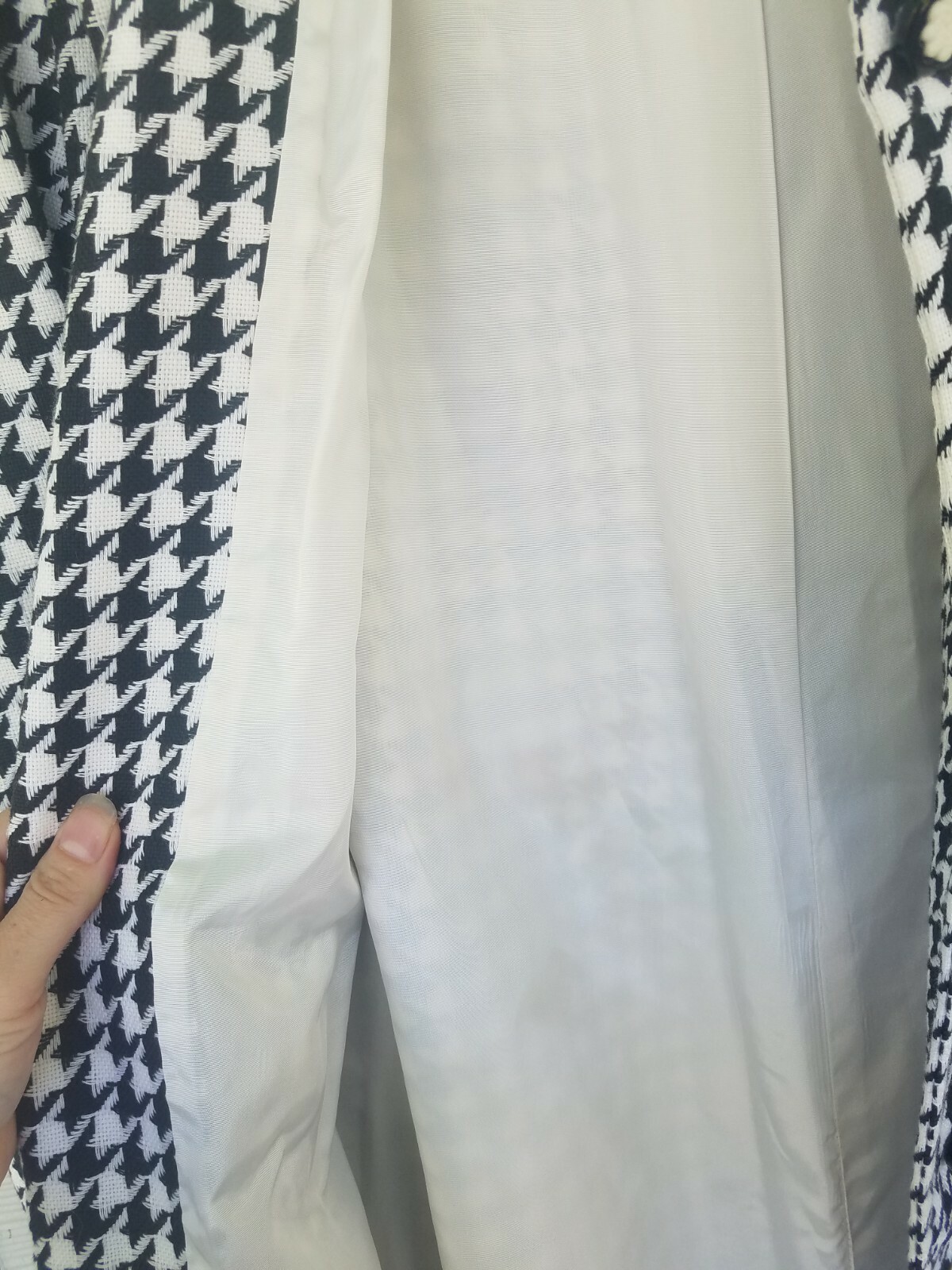 Womens Houndstooth Peacoat Jacket Vintage 50s 60s S/M Thalhimers Union Made