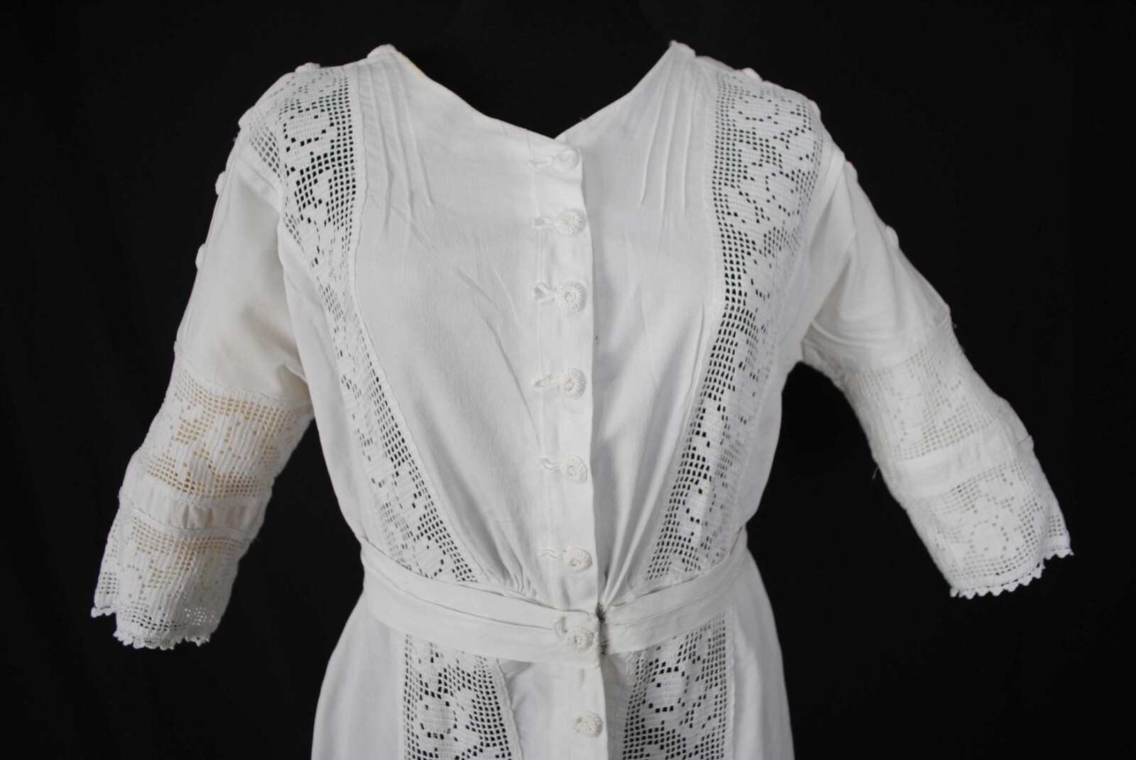 EDWARDIAN LINEN DAY DRESS, 1915-1920