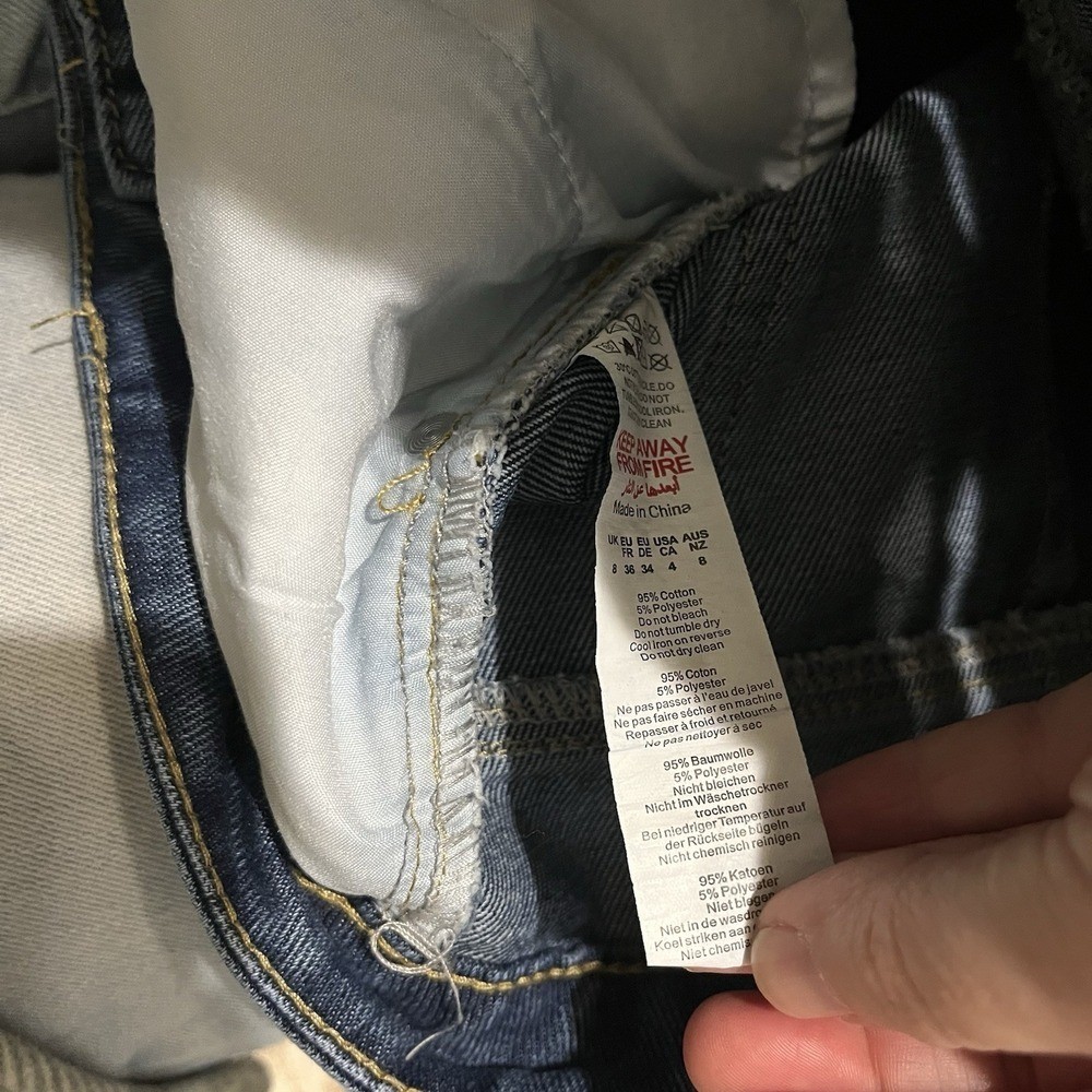 High Rise Wide Straight Women 8P 90s Retro Streetwear Denim Jeans