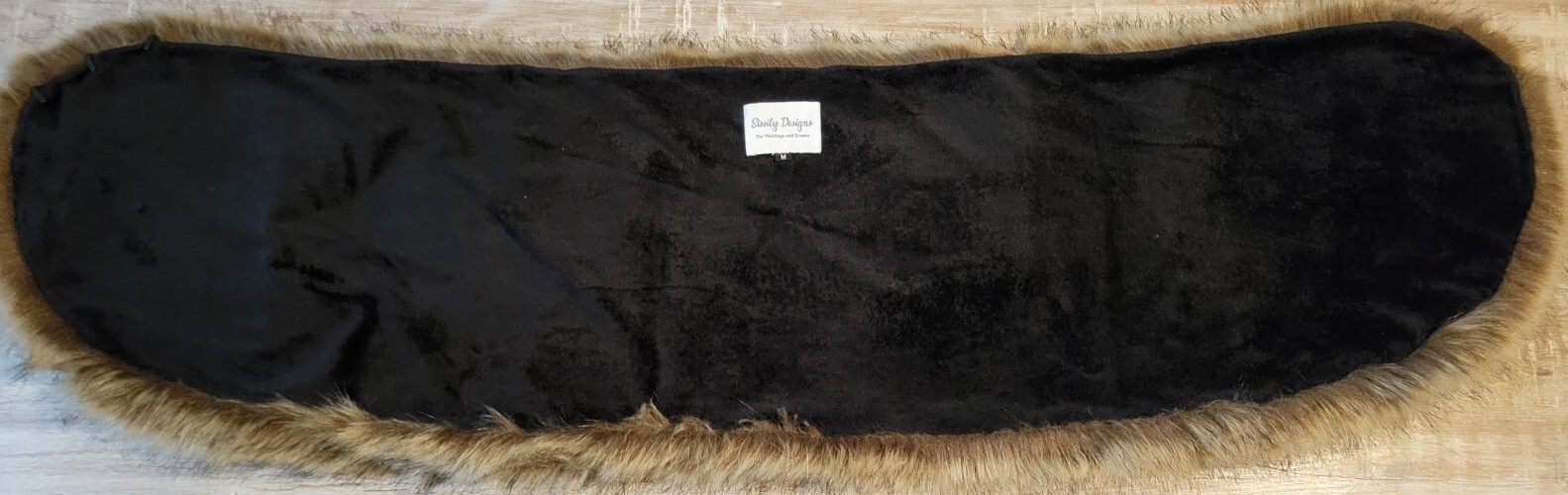 Vintage Faux Fur Stole Shoulder Wrap Shawl Capelet Brown.
