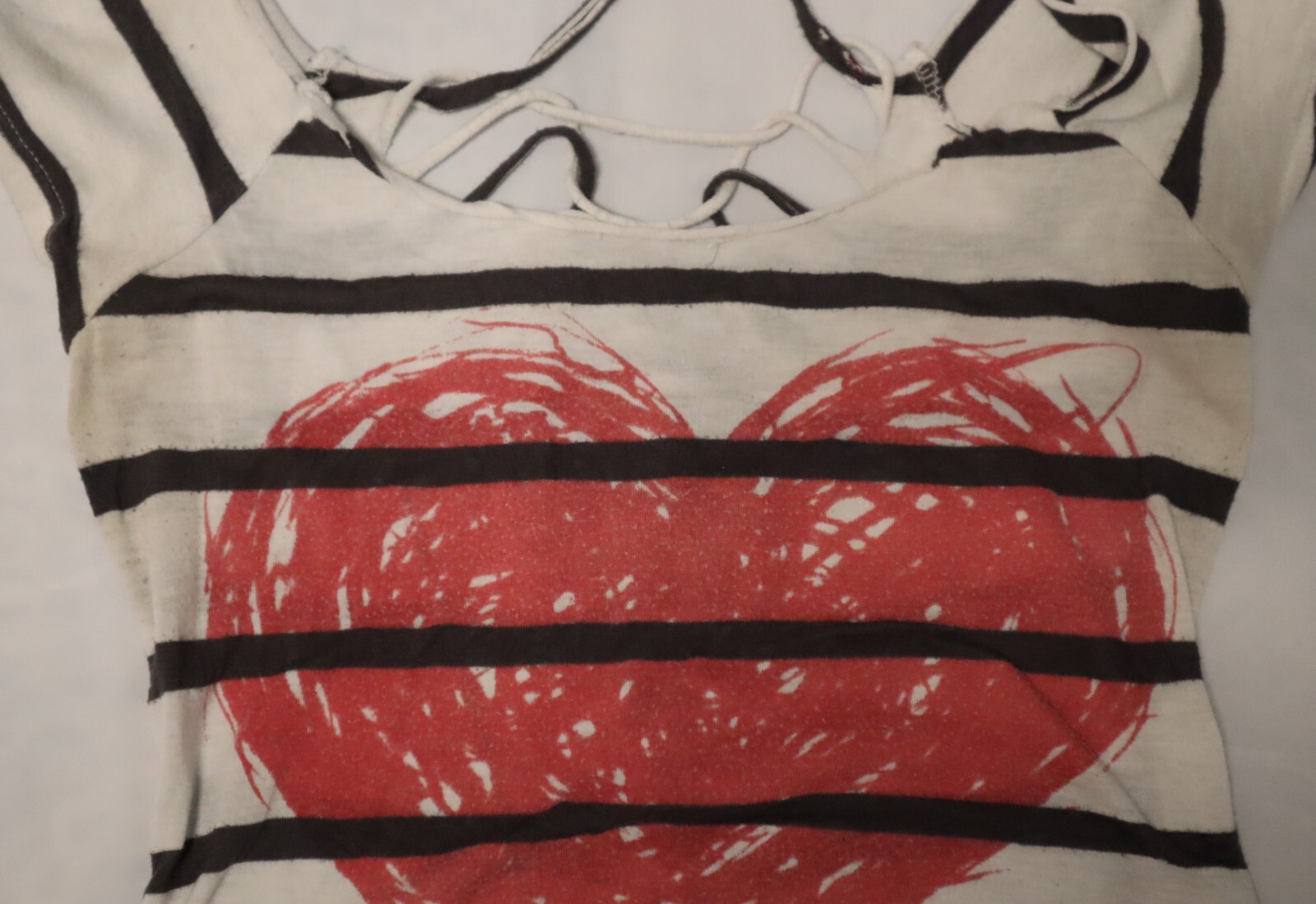 Vintage 1990s short sleeve womens striped t shirt size S (check measurements)