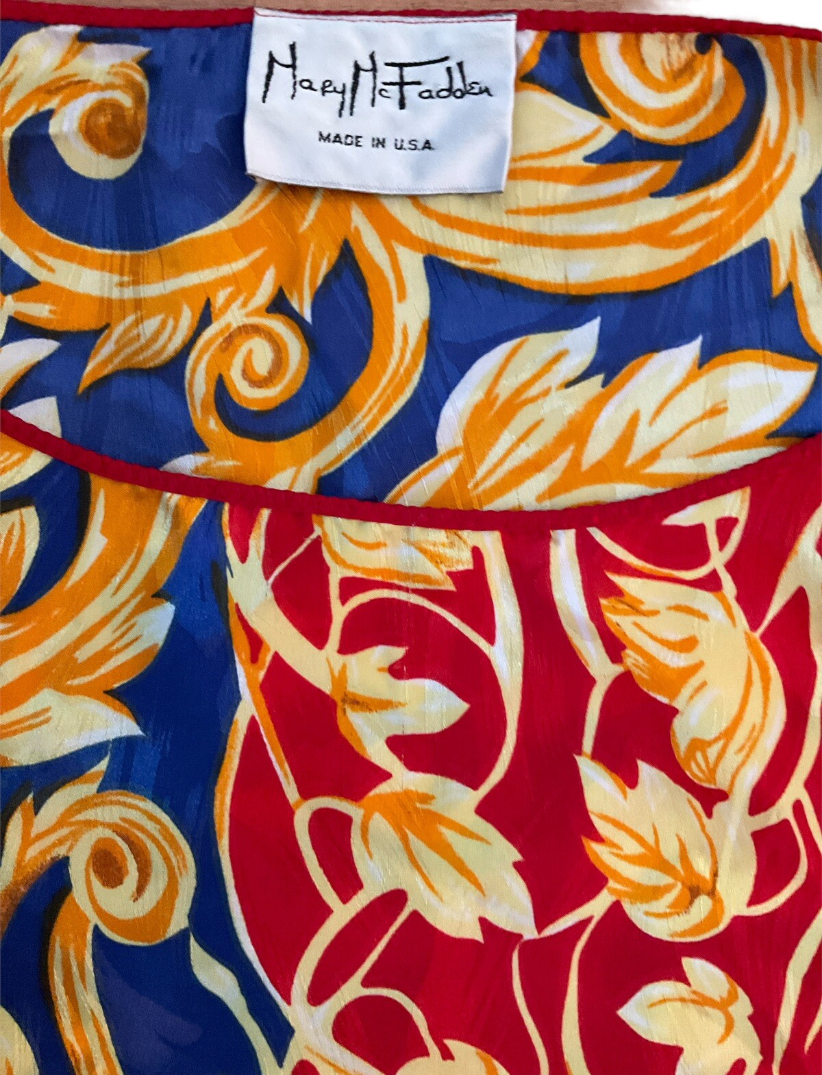 MARY MAFADDEN Vintage 80s ONE SIZE Hostess Gown Kaftan Muumuu Loungewear