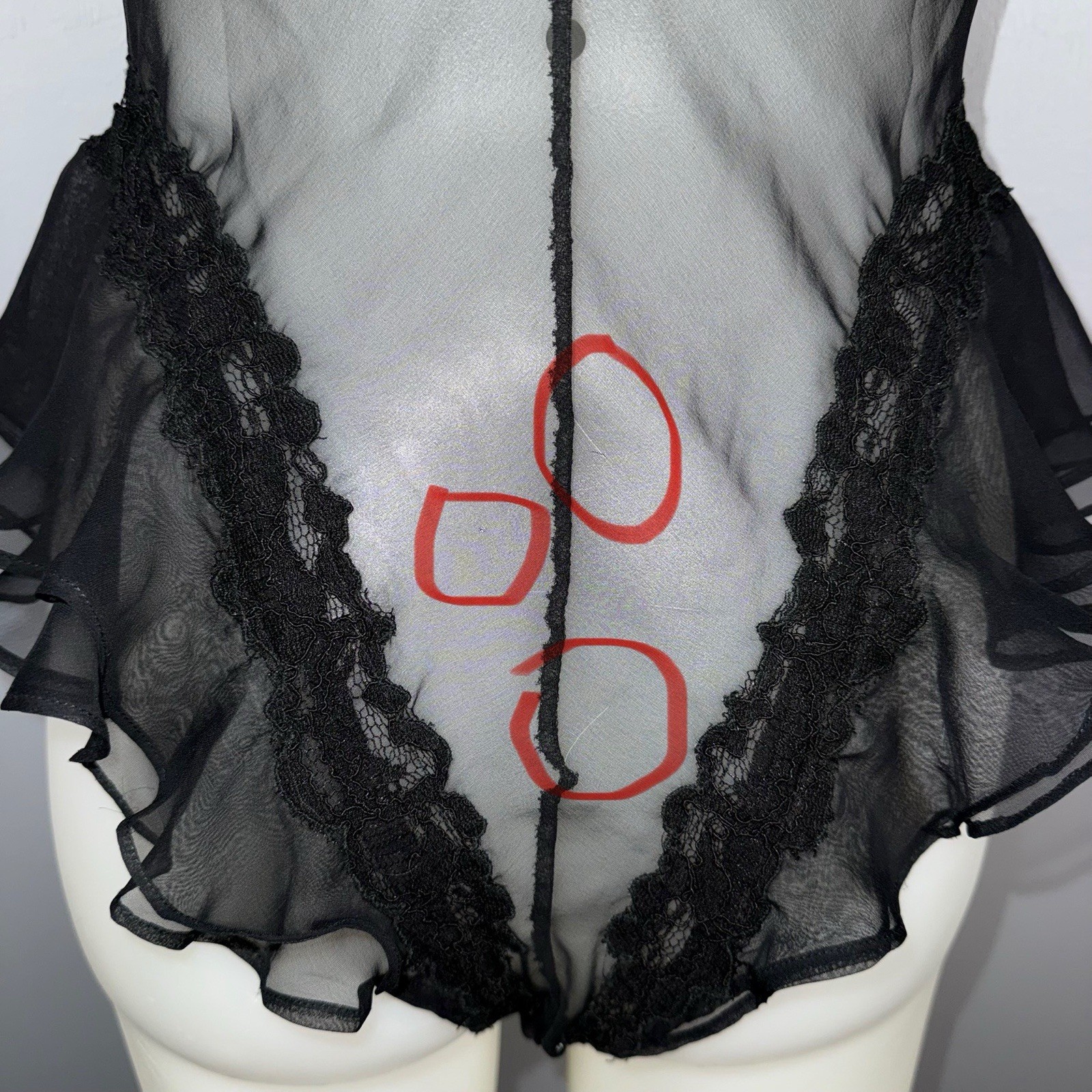 Victoria’s Secret Vintage Black Lace And Tulle Teddy Women’s Small Beaded