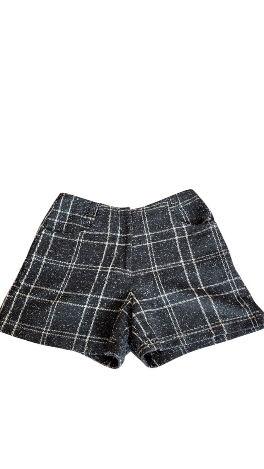 Vintage Esprit Wool Blend Plaid High Waist Shorts Made In USA Women’s 9/10 S M