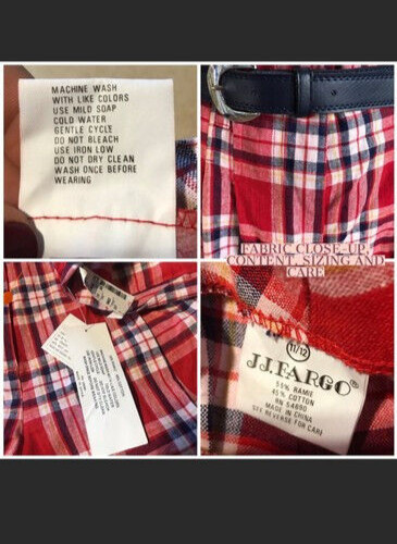 VINTAGE 1990’s DEADSTOCK JJ FARGO RED PLAID PLEATED SHORTS & BELT SIZE 11/12 NWT
