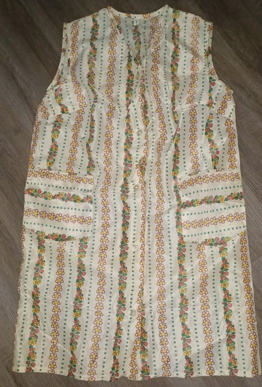 Vintage 1970s House Chore Dress Floral Cottage Core Grannycore