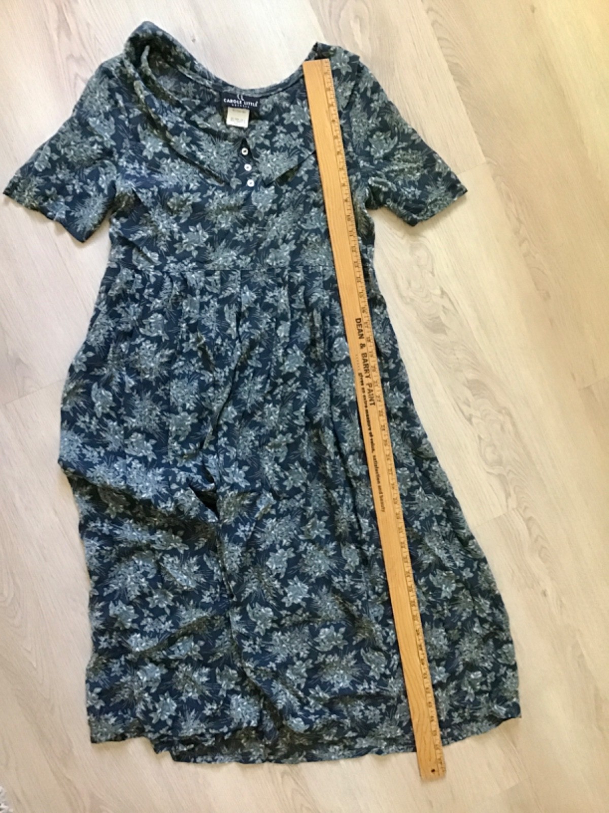 Vintage Grandma Core Dress Made USA Floral Cottage Fairy Boho Midi Dress