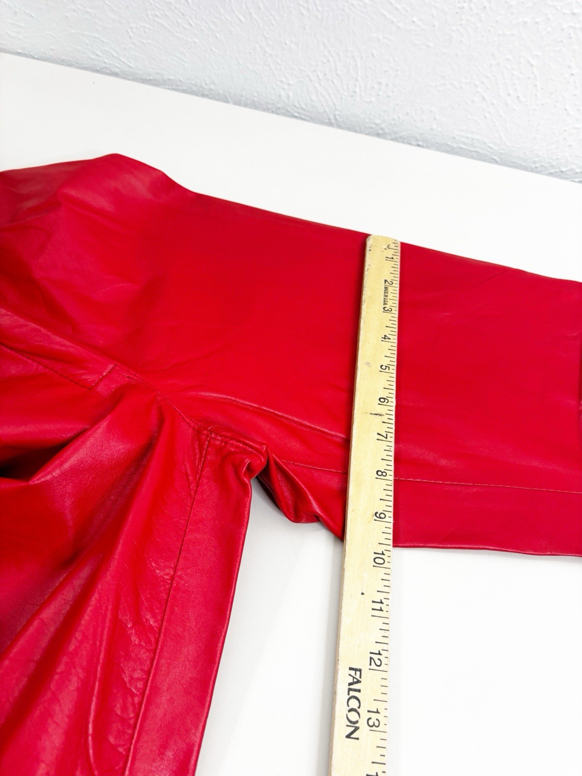 VTG Red Leather Argentina Pants (Actual Size 24×27) High Rise Taper Leg EUC