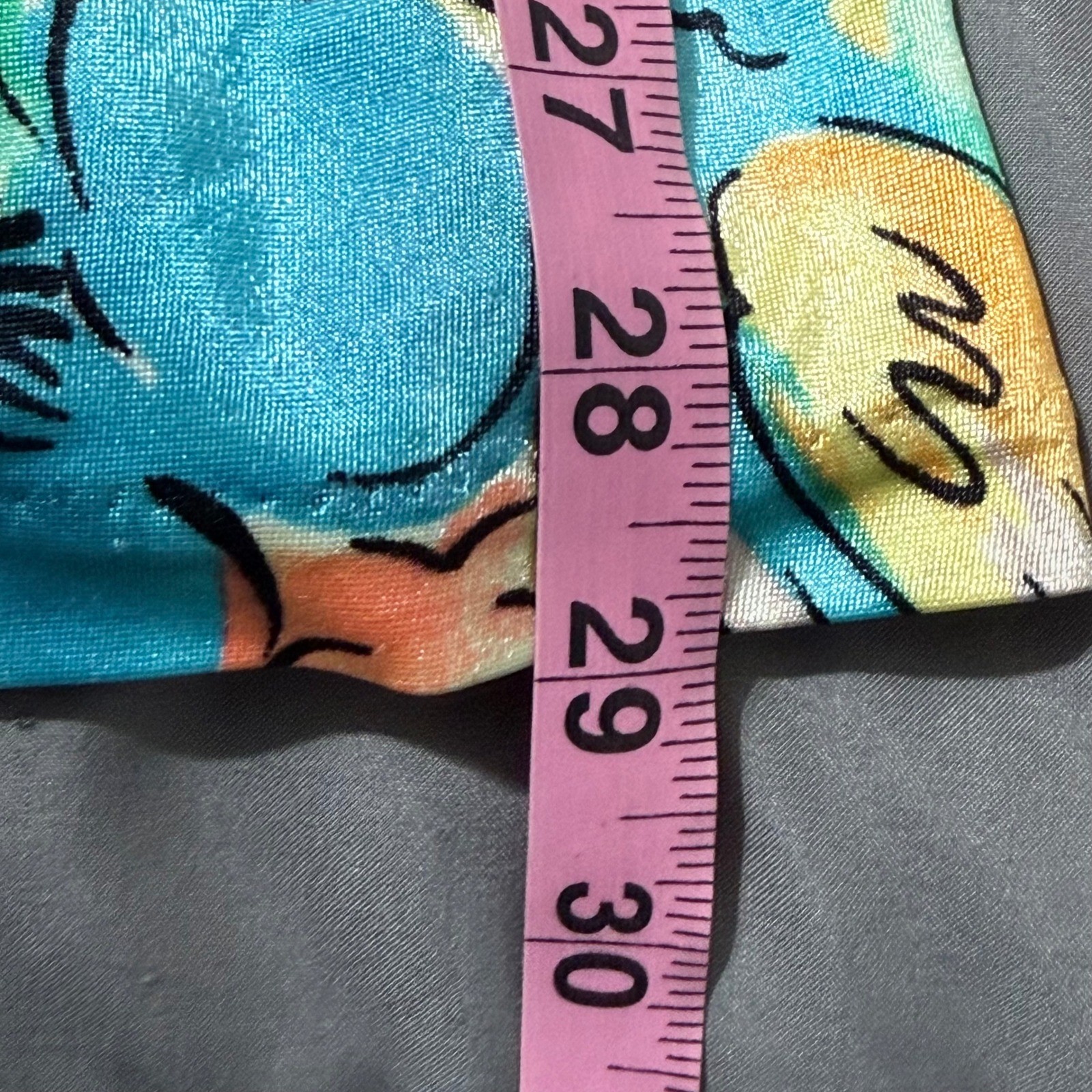 Maxine of Hollywood Vintage Floral Romper Swimsuit Blue Yellow Pink Size 14 USA