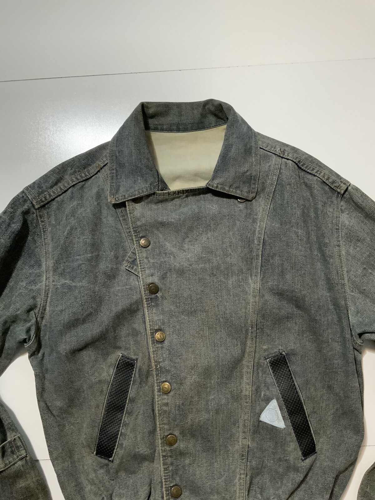 Vintage 80s Jou Jou Denim Motorcycle Biker Retro Women’s Jean Jacket Sz. M