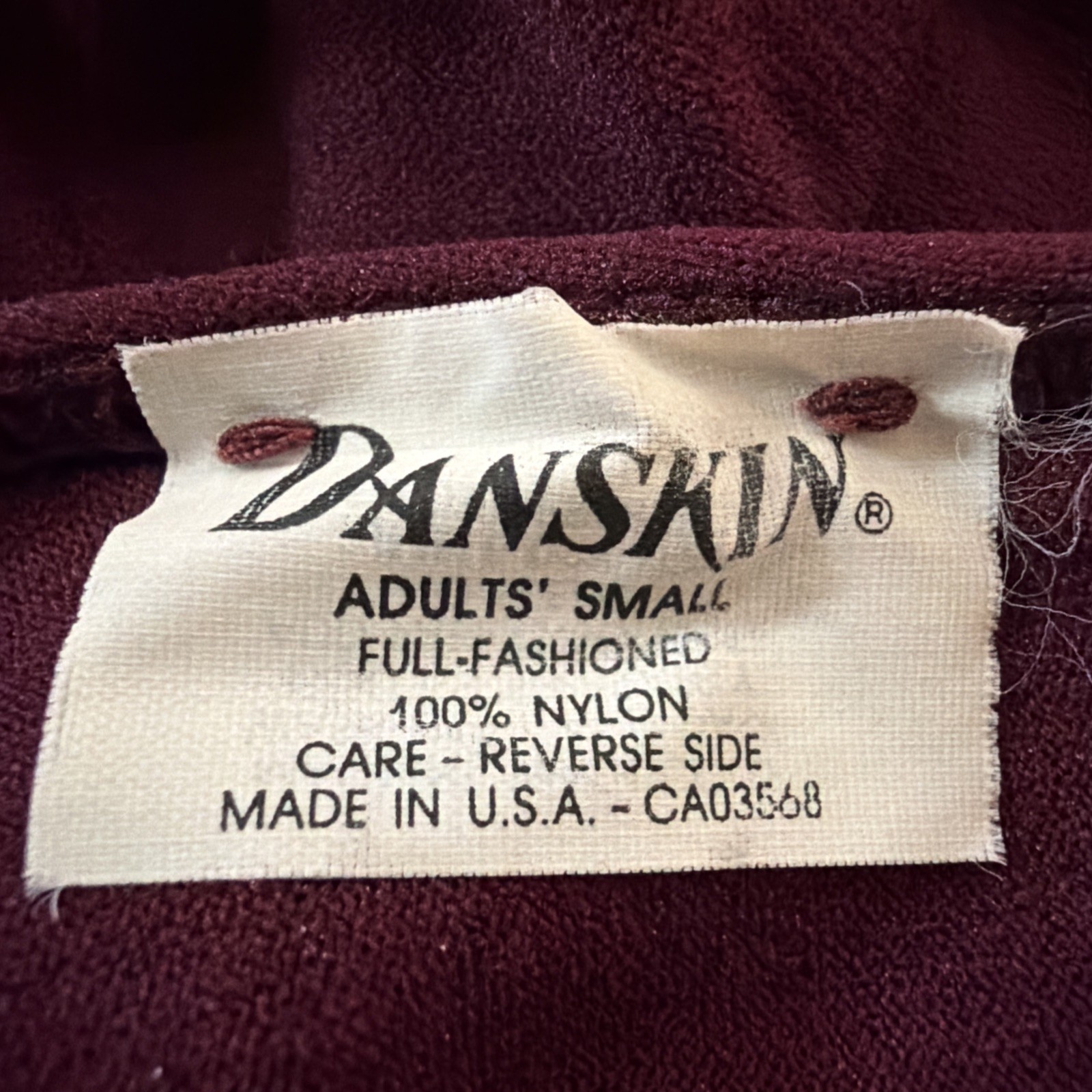 Vtg 80s Danskin Bodysuit Leotard Dark Purple USA Nylon sz Small