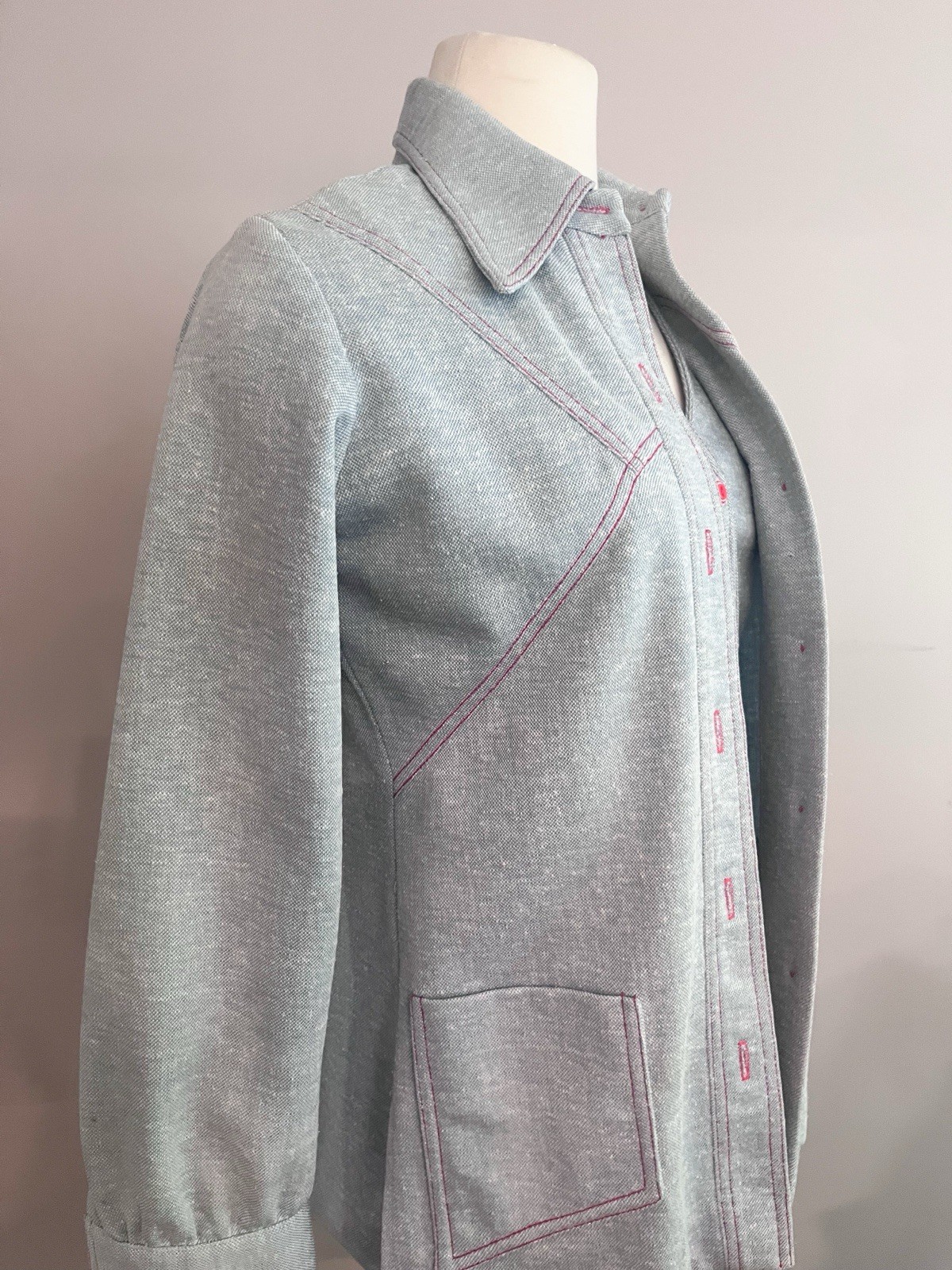 1970s Vintage Douglas Marc Two piece set button down matching vest