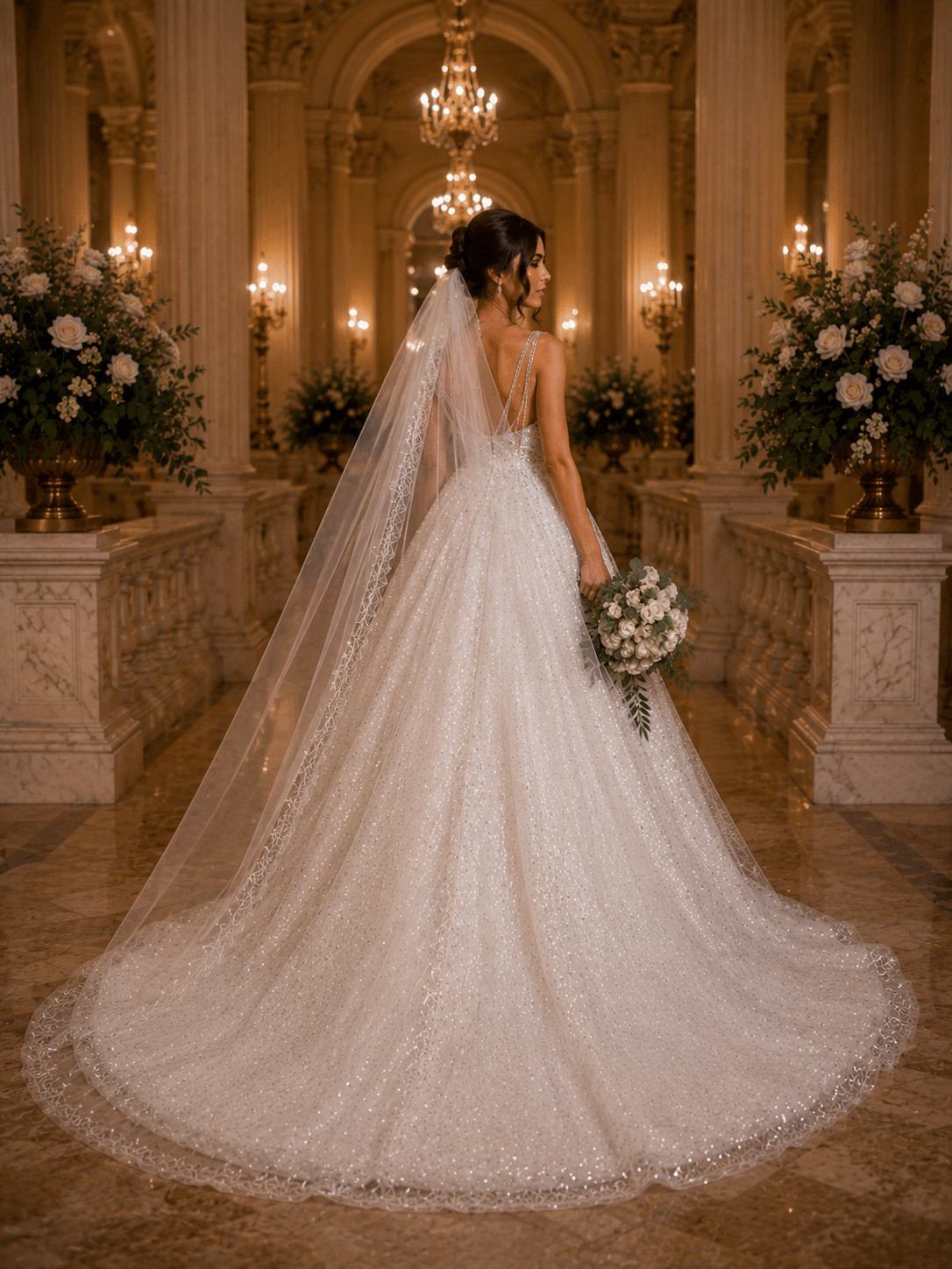 Julian Mendez Couture Bridal Dress & Veil Handcrafted Luxury Wedding Gown