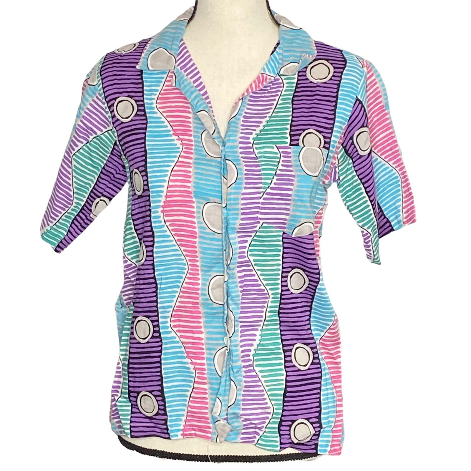 Pinotnoir Blouse Button Down L Totally 80’s Vintage