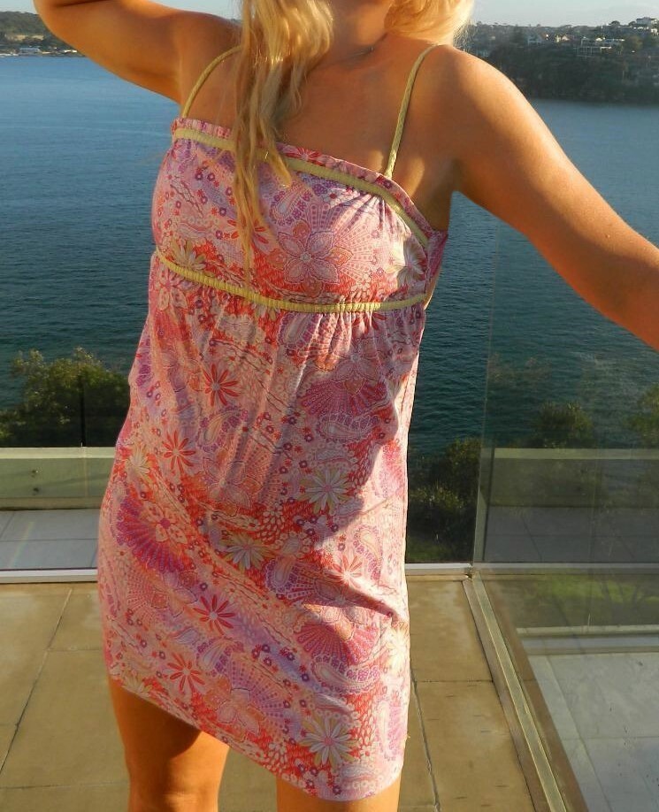 VINTAGE Refuge Resort Flirty Trapeze Beach Babe Summer Fun Retro Dress