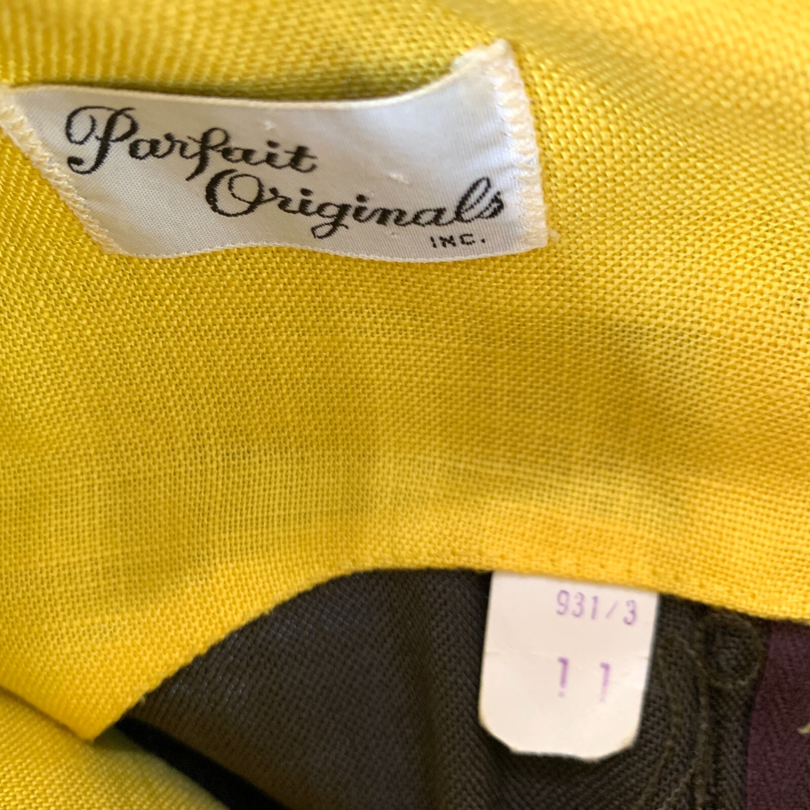 Vintage 50s 60s Parfait Originals Brown Short Sailor Dress Size 11 Chest 31″