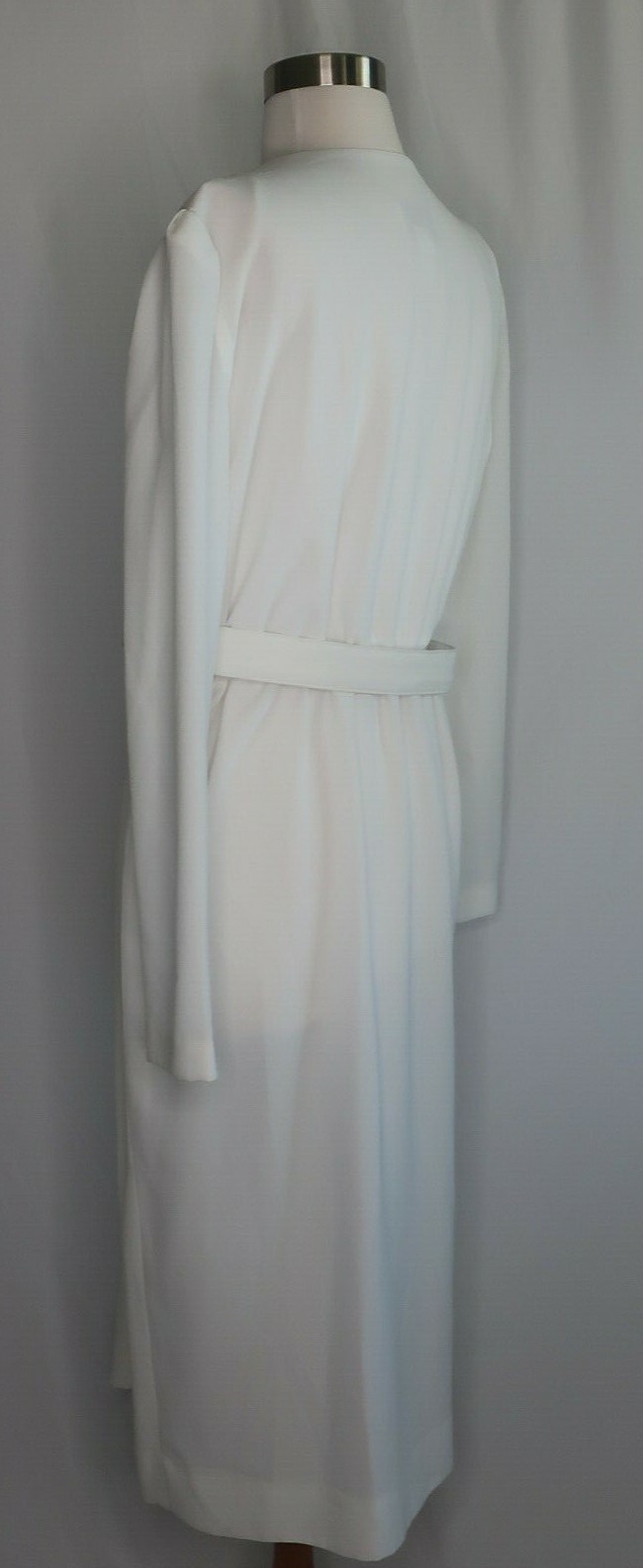 VTG 60s 70s Henry Lee ILGWU Solid White Career Secretary Geek Belted Dress Sz 14