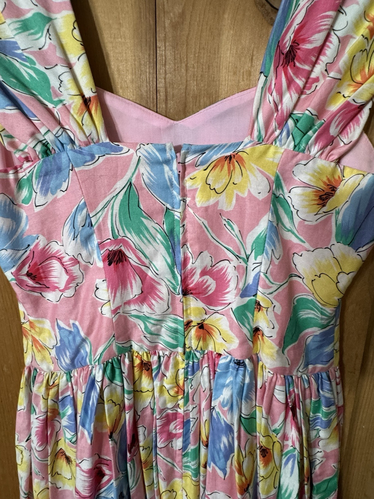 VTG Women’s Floral Midi Dress XS/S Bust 33” (flaws) Easter & Summer/Spring