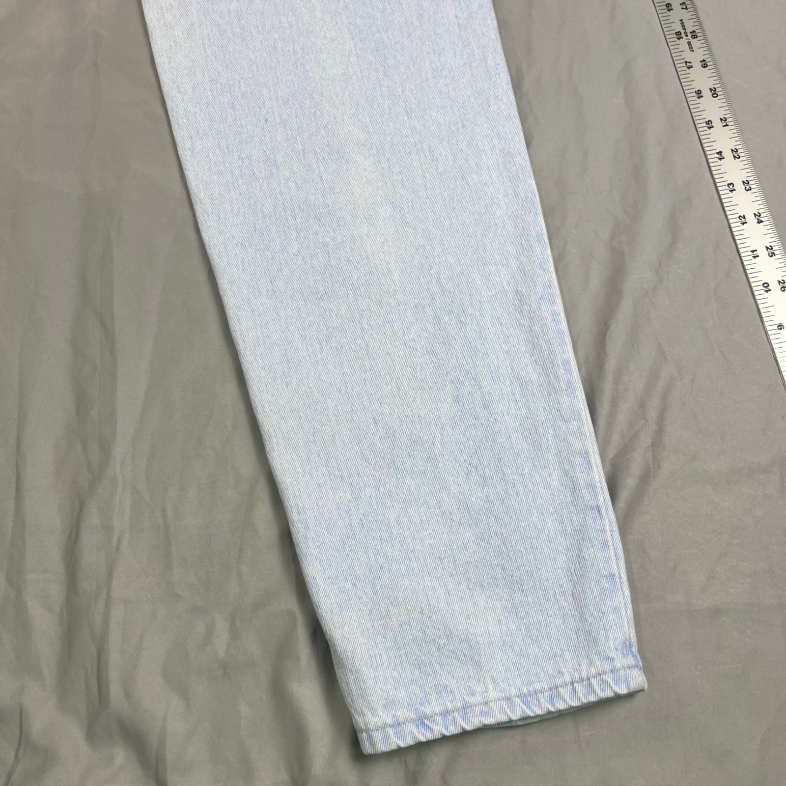Vintage Lee High Waisted Mom Jeans Light Wash Elastic Waist Tapered Leg 29×32