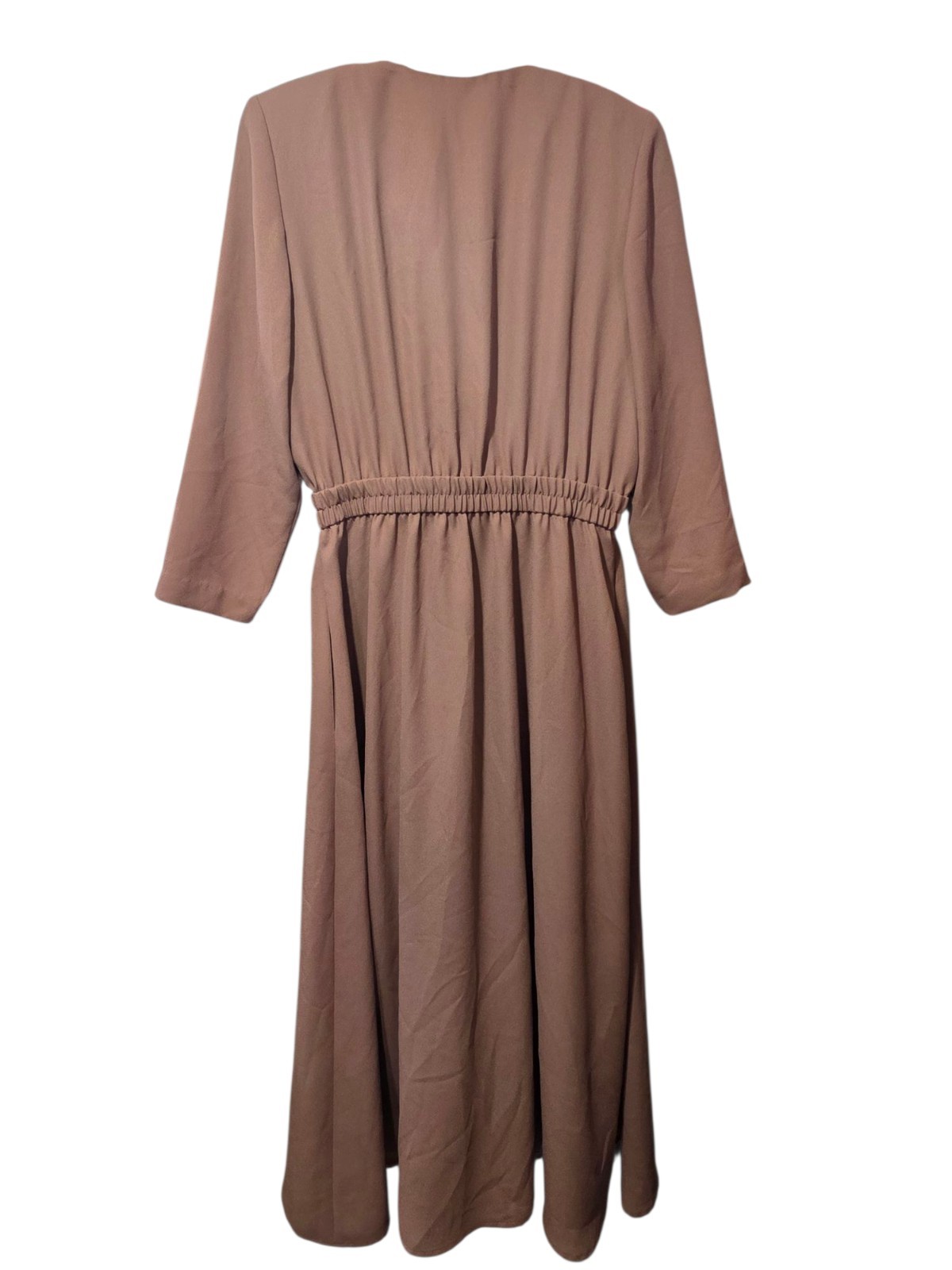 Vintage Chaus Dress Midi Olive Brown Size 12