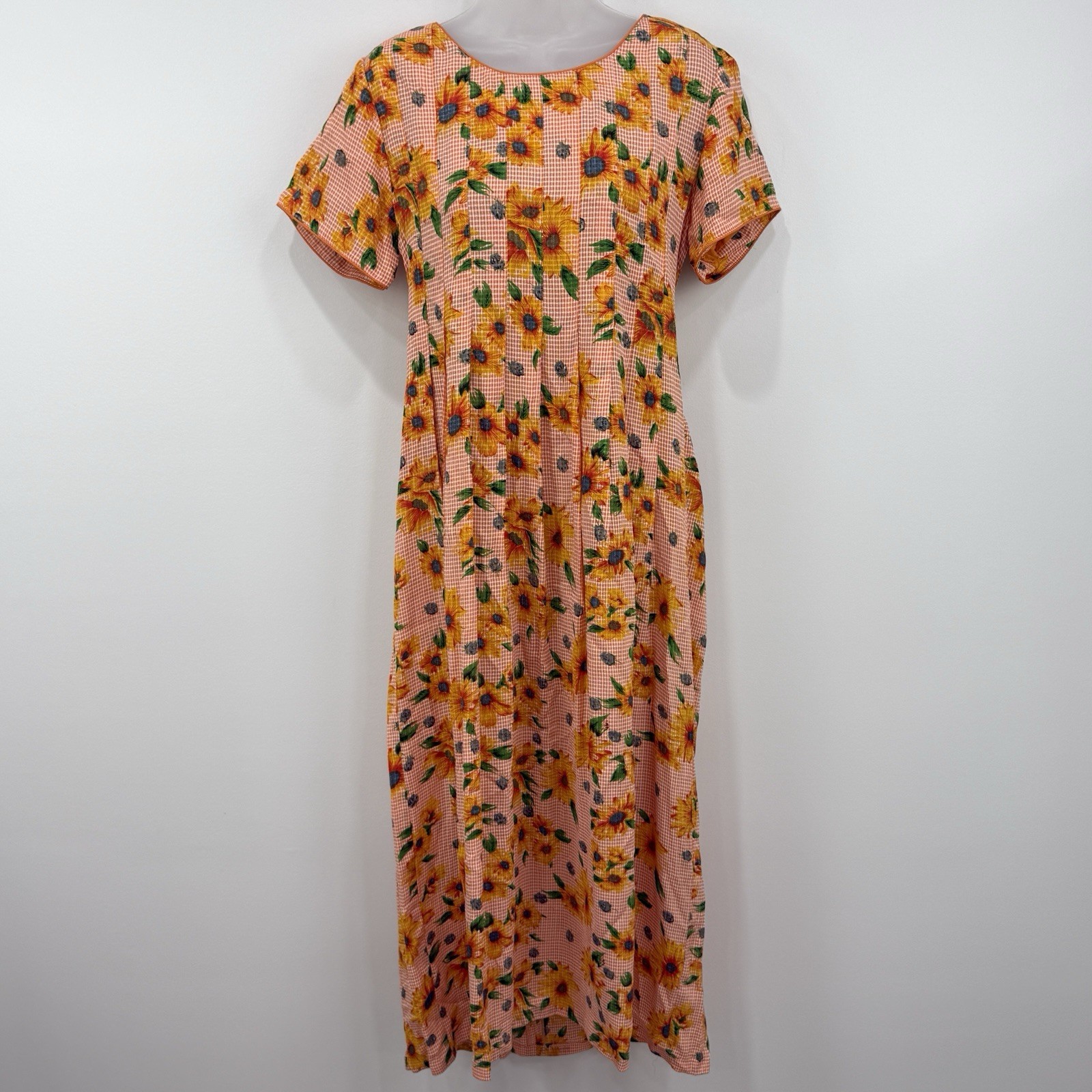 VTG Sarah Elizabeth Dress Women’s 4 Sunflower Cottagecore Prairie Peasant Midi