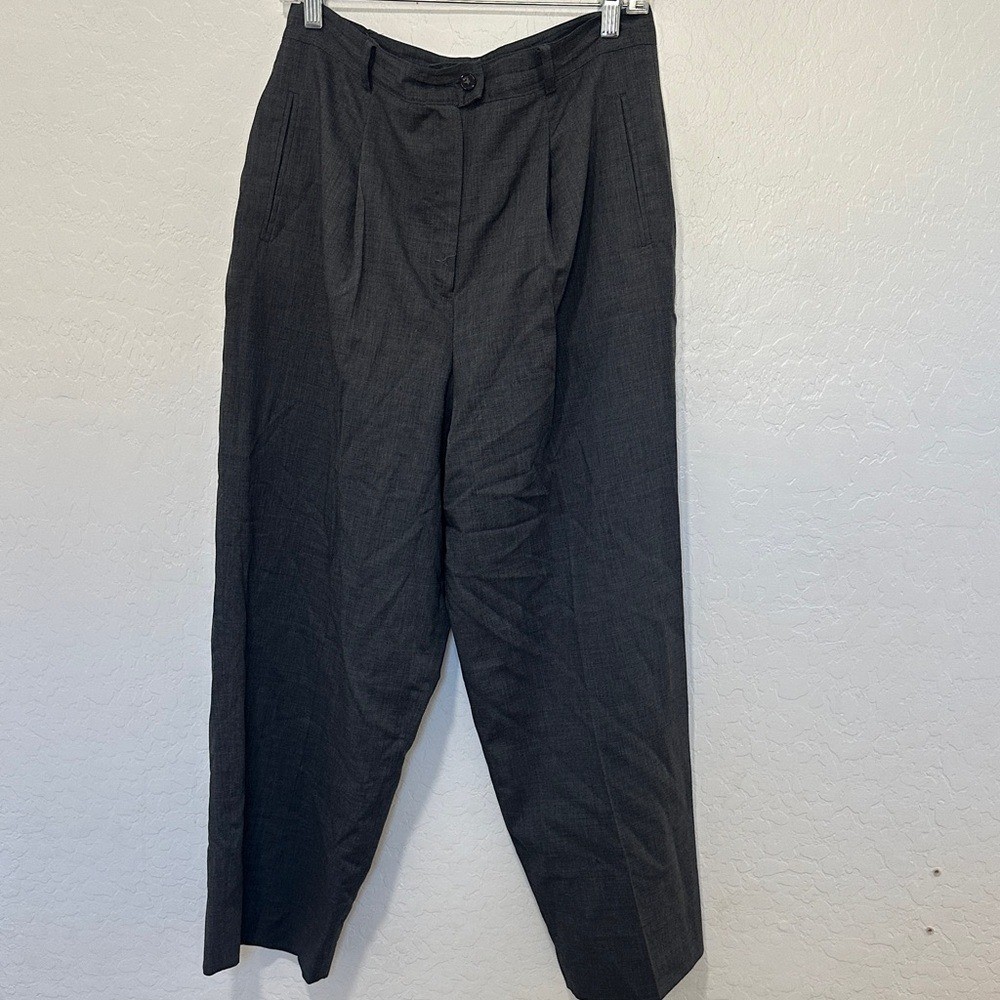 Preston & York petites women’s 14P wool blend pants vintage gray wide leg