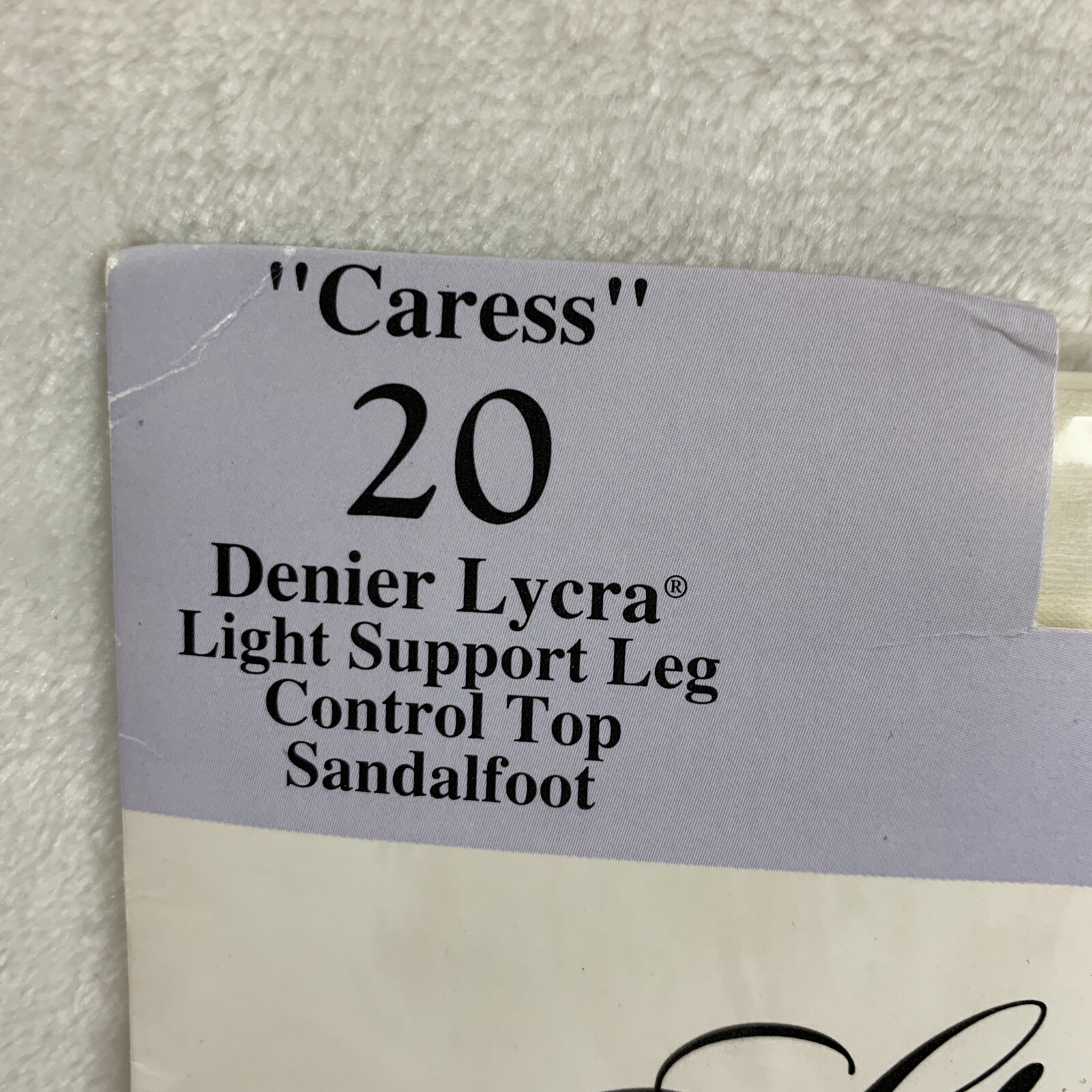 Vtg Worthington Extra Sheer Caress Queen Short White Active 20 Light Pantyhose