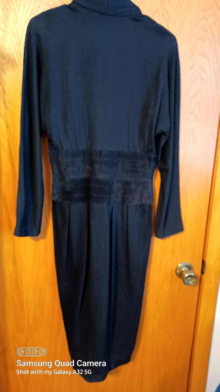 Vintage 80s St. Gillian Wool Suede True Wrap Dress 10/12 Black