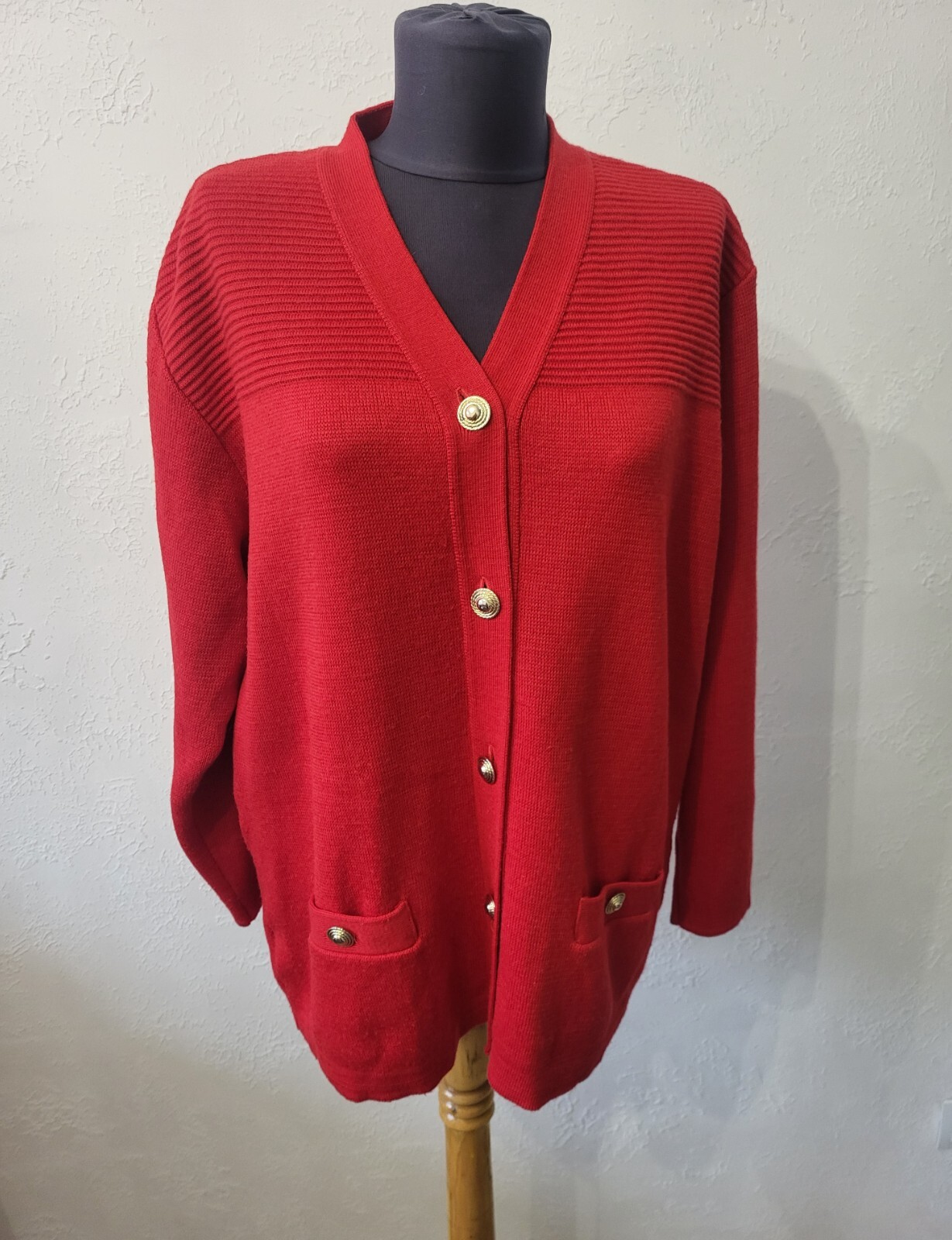 Vintage Edinburgh Women’s Cardigan L XL UK 14-16 US 12-14 Wool Bland