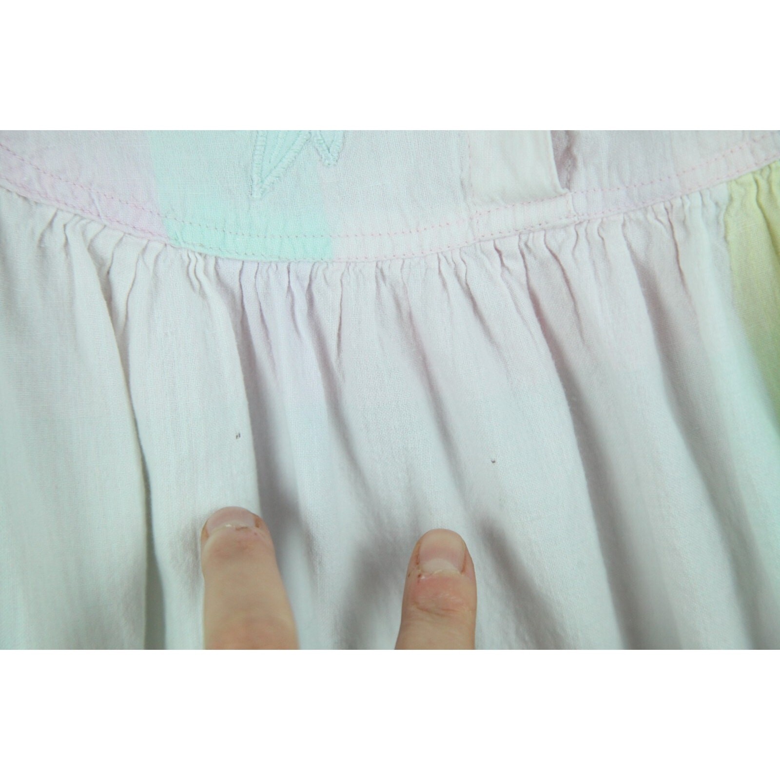 Vintage Medium Housedress Pastel Plaid Butterfly Cottagecore 80s Feminine Granny