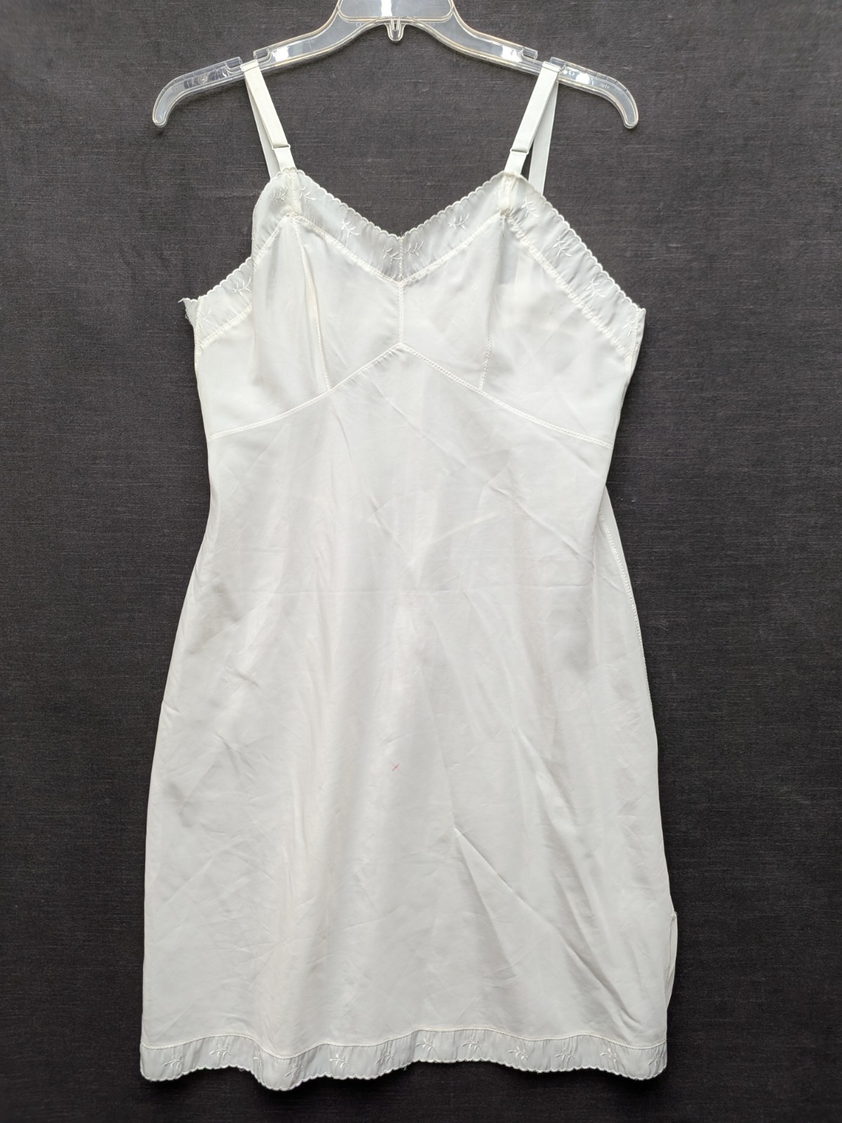 Vintage Dutchmaid Slip Embroidered Adjustable Straps Sexy Granny Slip Dress 38