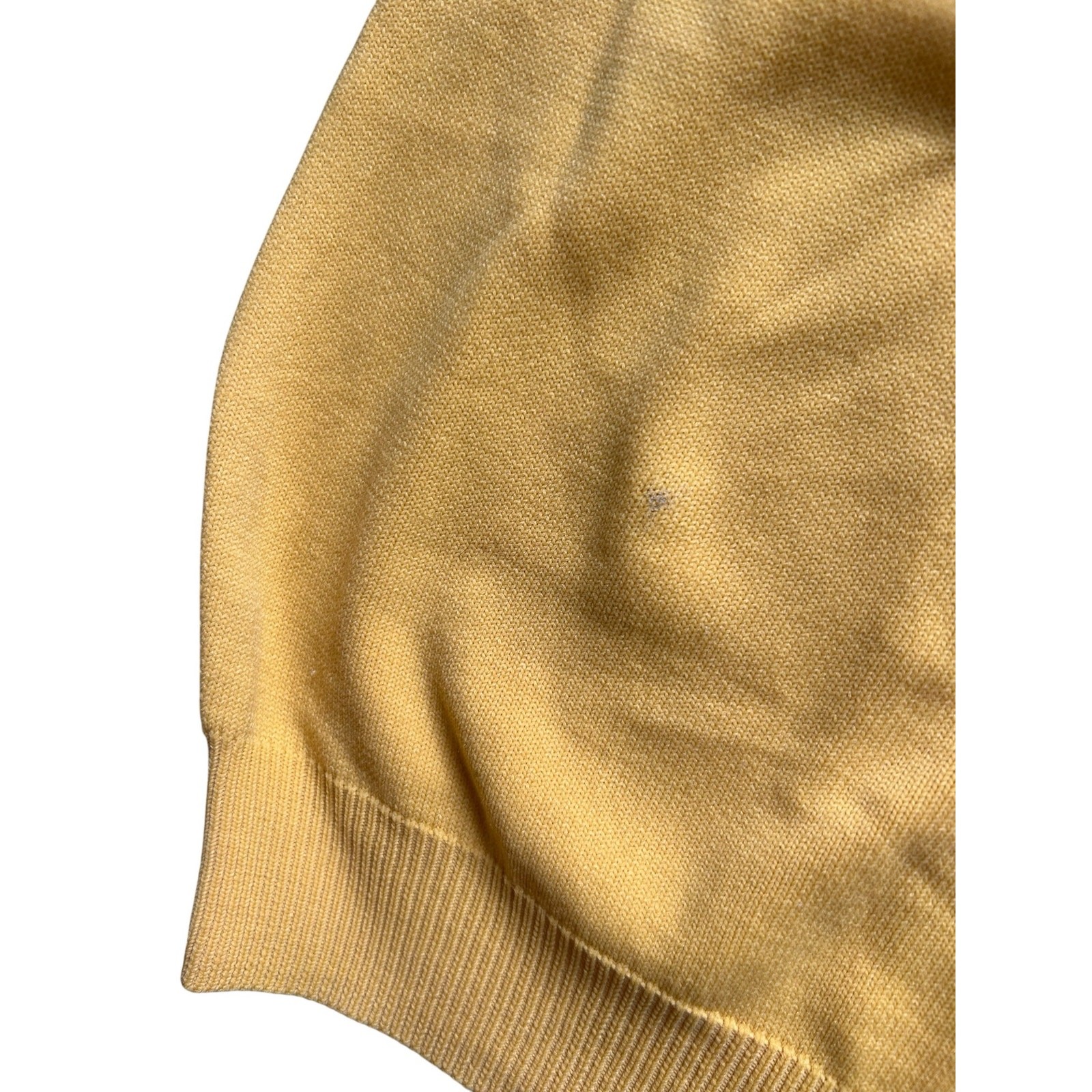 VTG 60s Yellow Thane Ban-Lon Knit Mock Neck Sweater Bullock’s Wilshire Medium