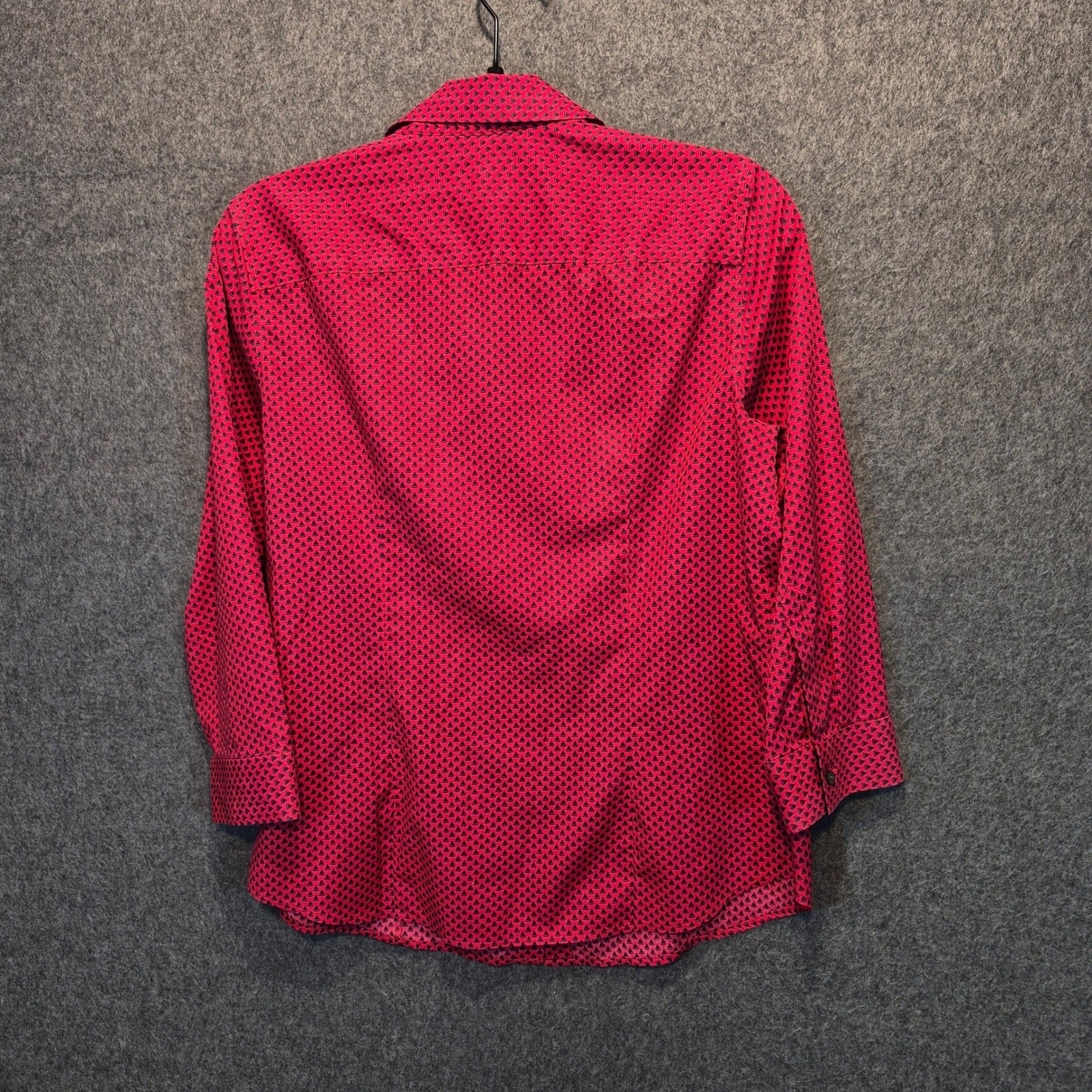 Talbots Top Sz 8 3/4 Sleeve Front Button Placket Nautical Preppy Old Money