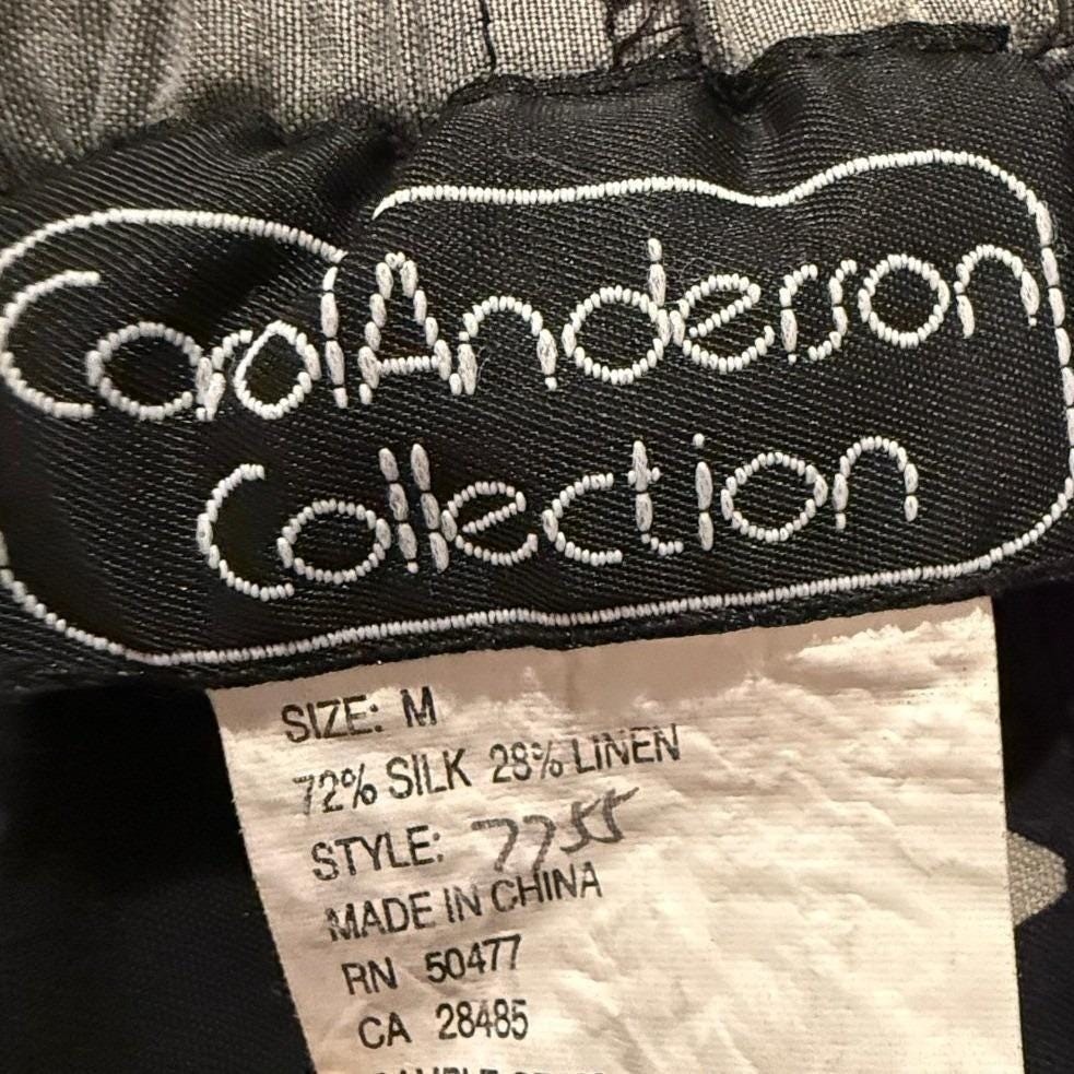 Y2K VTG Carol Anderson Silk/linen cropped pants Boho Resort Travel M