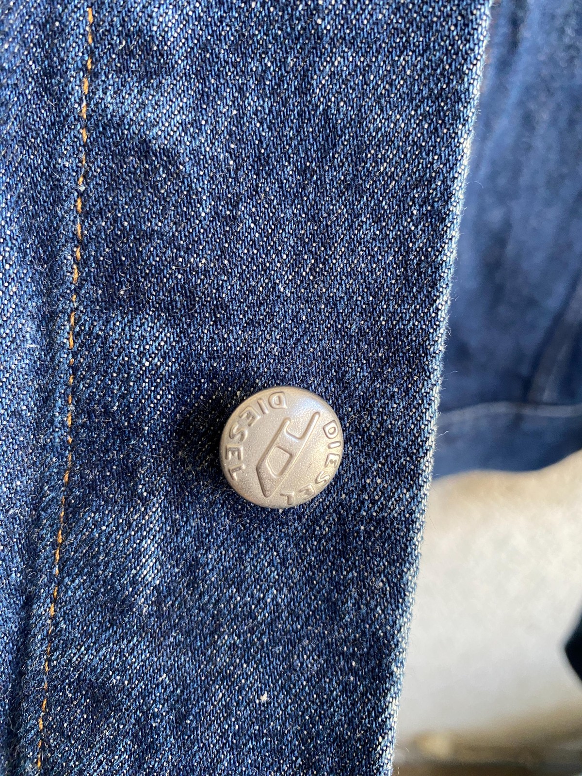 Vintage Diesel Denim Jacket Size US 6 Blue Denim Blazer