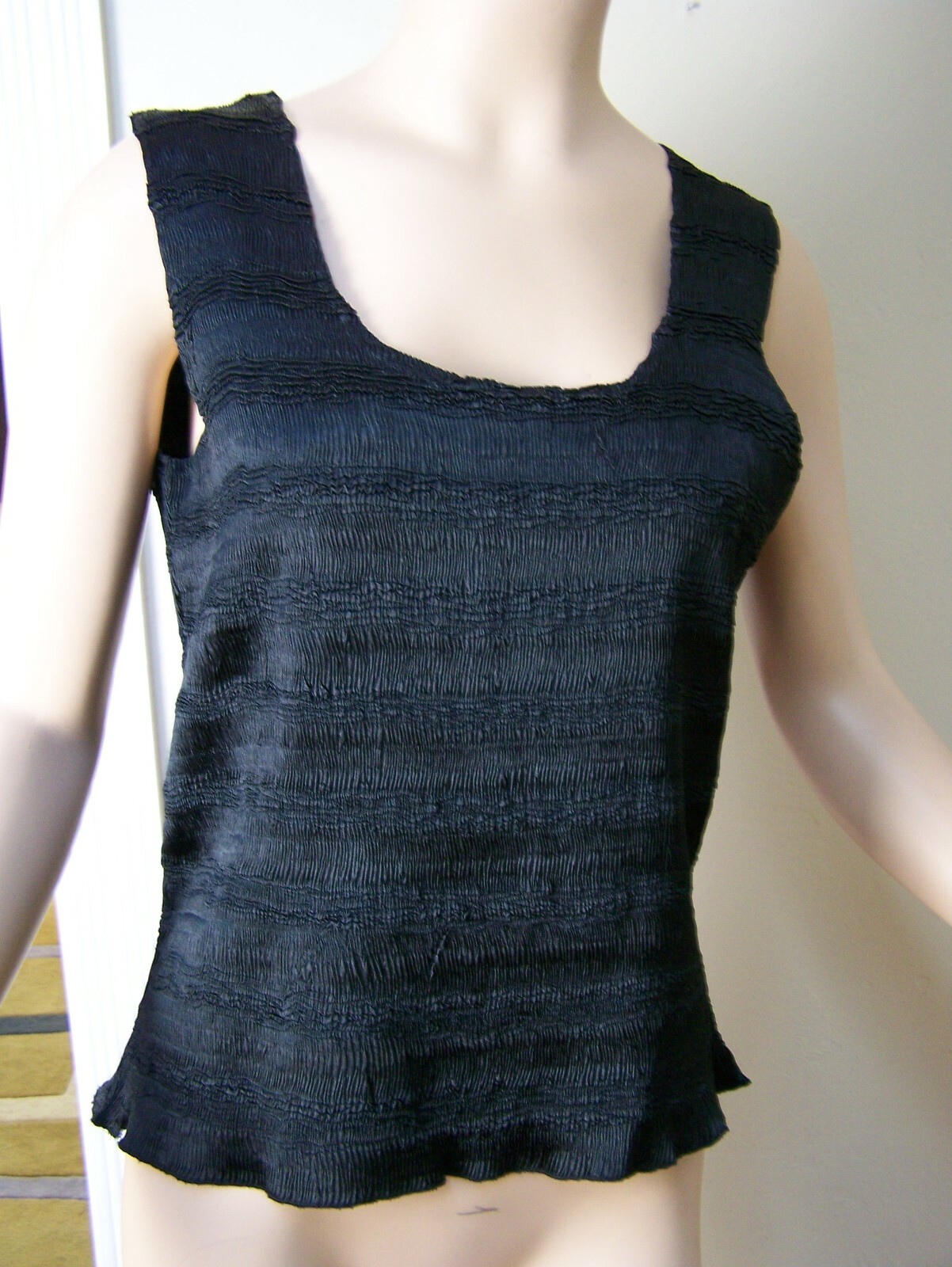 ALBERTO MAKALI 2 PIECE BLACK JACKET SHELL SET KRINKLE POLYESTER BLEND LARGE L