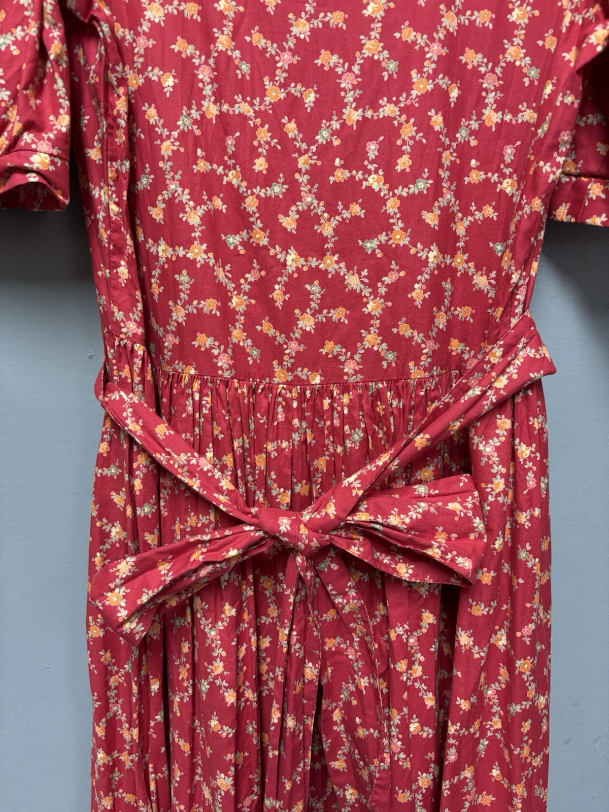VTG Laura Ashley 1980s Floral Midi Dress Sz 4 Puff Sleeve Romantic VTG Cottage