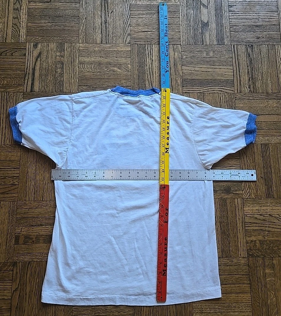 Vtg May 5 1985 New Jersey Waterfront Marathon RINGER T-SHIRT Sz L Cinco De Mayo